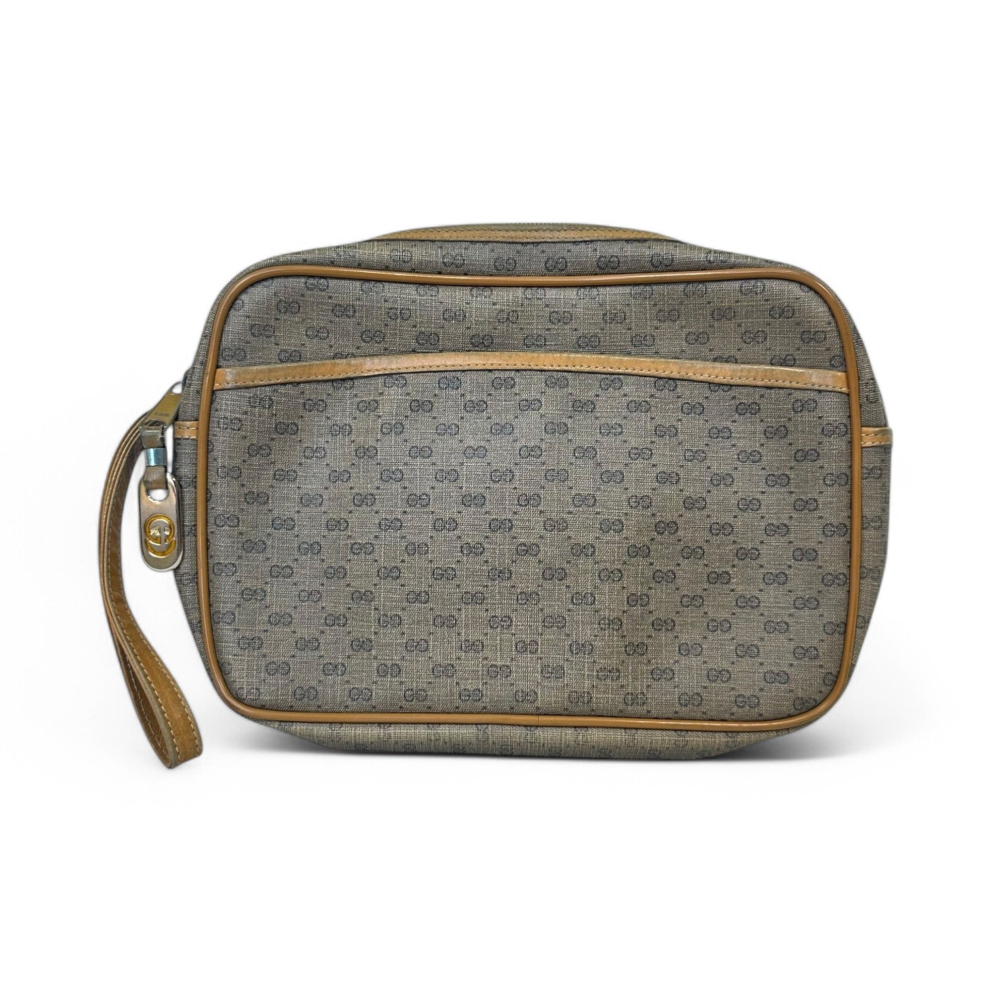 Gucci Clutch Bag Pouch Vintage GG Monogram Beige