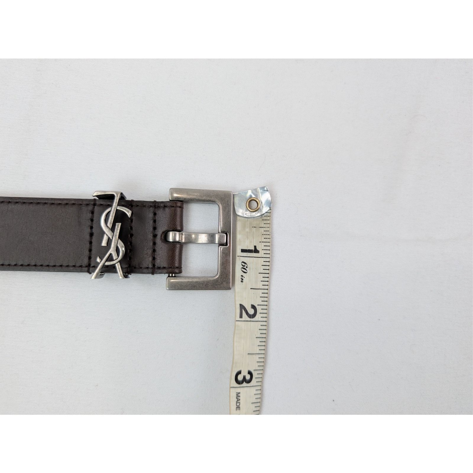 Saint Laurent Paris o1rshd1 Size: 85 / YSL Cintura Vegetal Icard Aged Belt Brown Size 34 - 15 Thumbnail