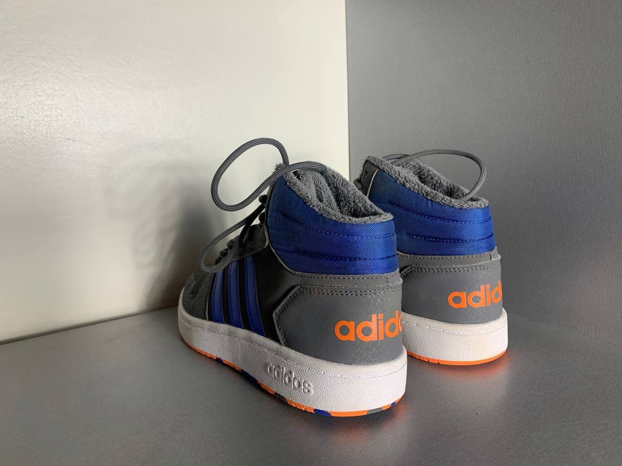 Adidas × Vintage ADIDAS HOOPS MID FAUX FUR SNEAKERS GORPCORE JAPAN STYLE Y2K Size US 7 / EU 40 - 5 Thumbnail