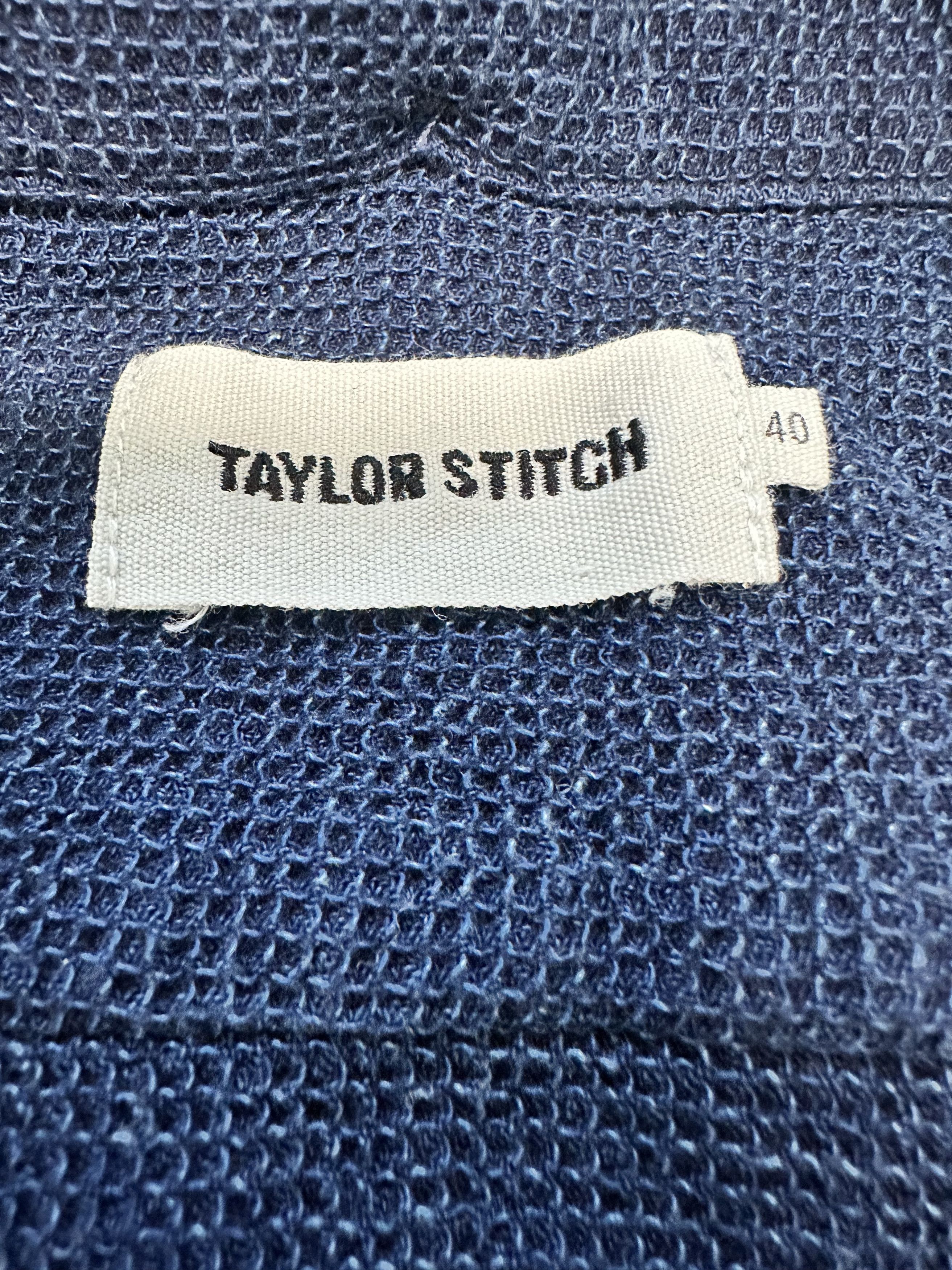 Taylor Stitch Taylor Stitch Men's Navy Shirt Textured Sashiko Size US M / EU 48-50 / 2 - 4 Thumbnail