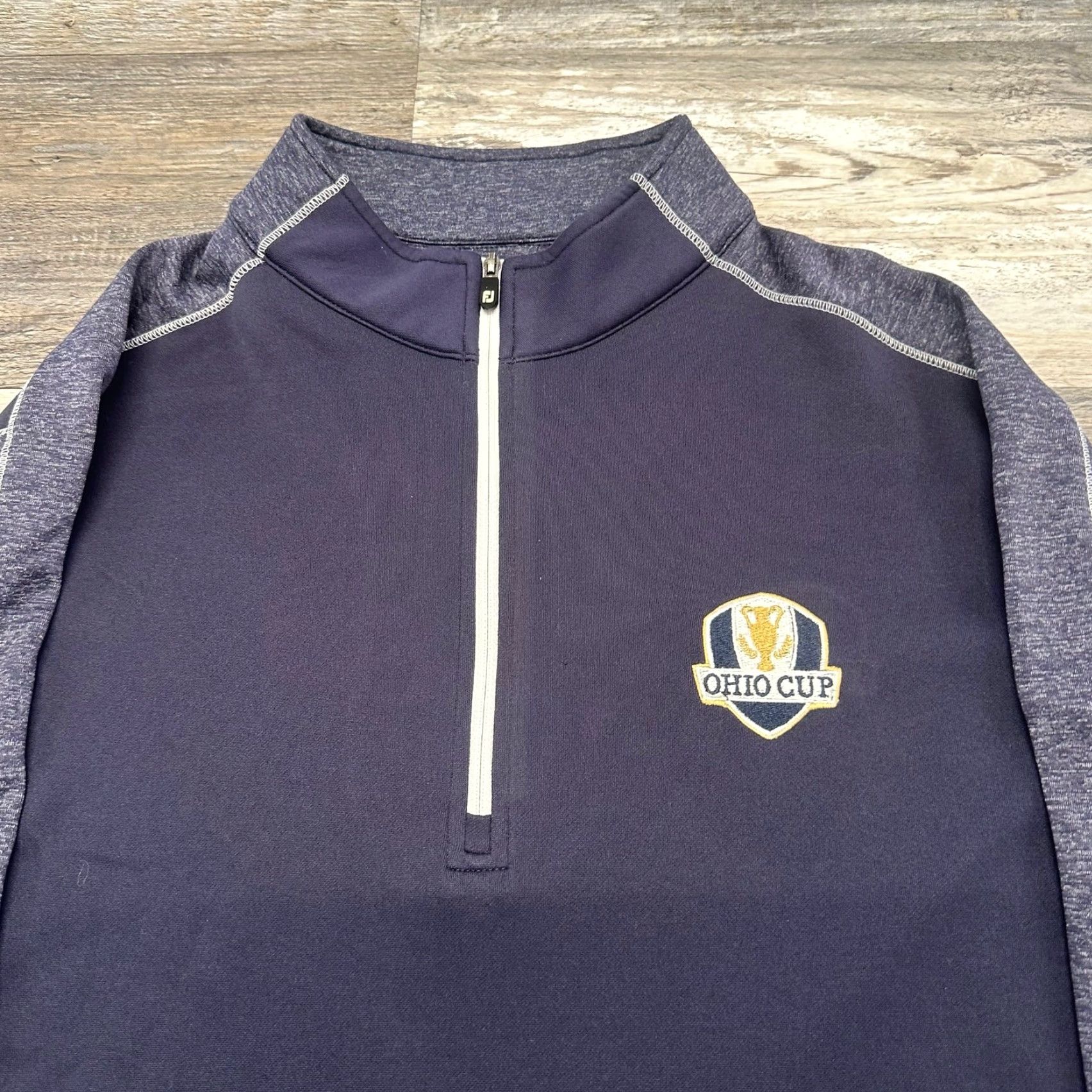 Footjoy Footjoy Ohio Cup Blue Mens M Athletic 1/4 Zip Golf Golfer Sweatshirt Size US M / EU 48-50 / 2 - 3 Thumbnail