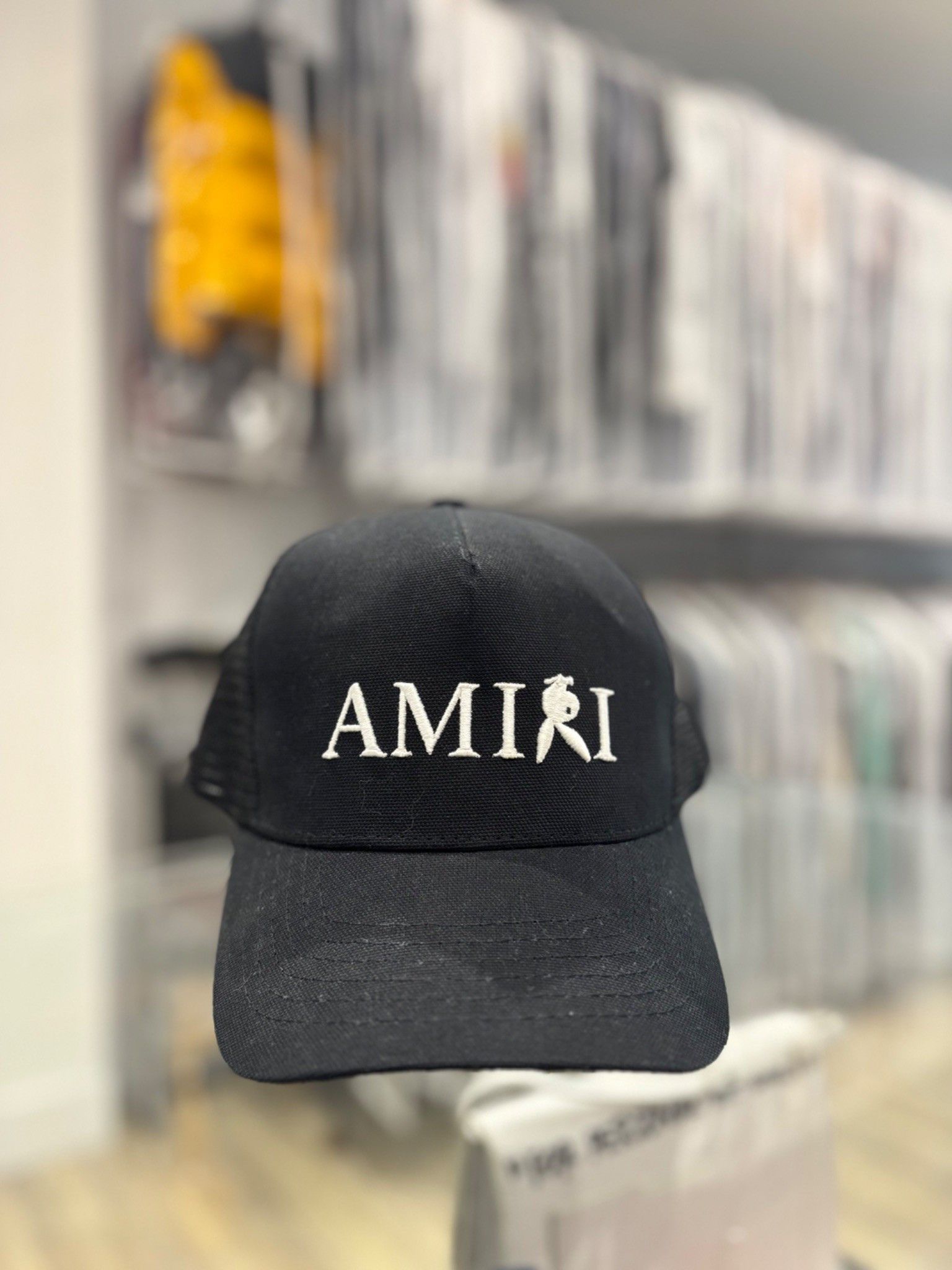 Amiri Amiri Reverse Playboy Trucker Hat Black Size ONE SIZE - 1 Thumbnail