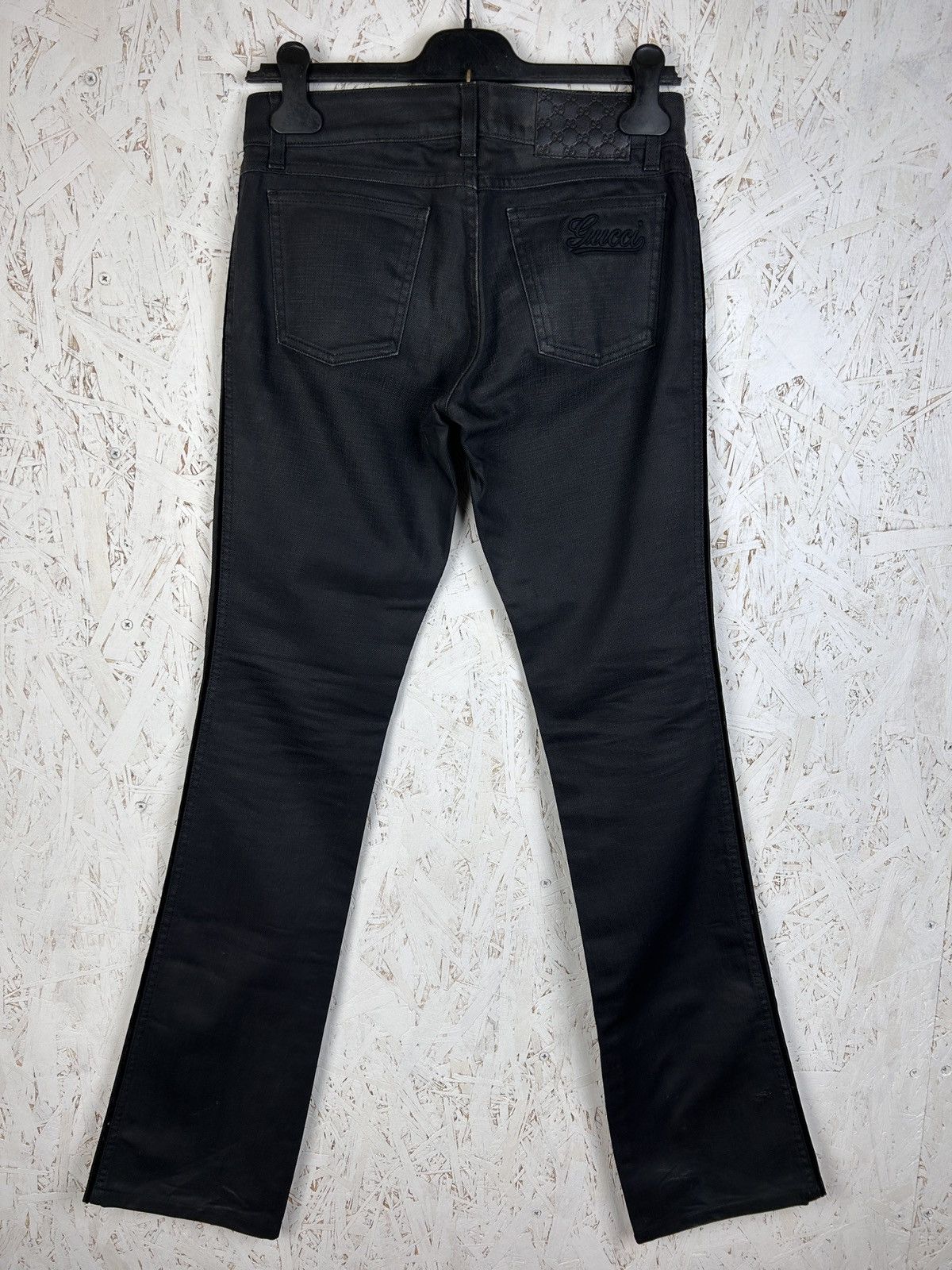 Gucci 00s Vintage Gucci Waxed Cotton Denim Jeans Size 38 Size 26" / US 2 / IT 38 - 7 Thumbnail
