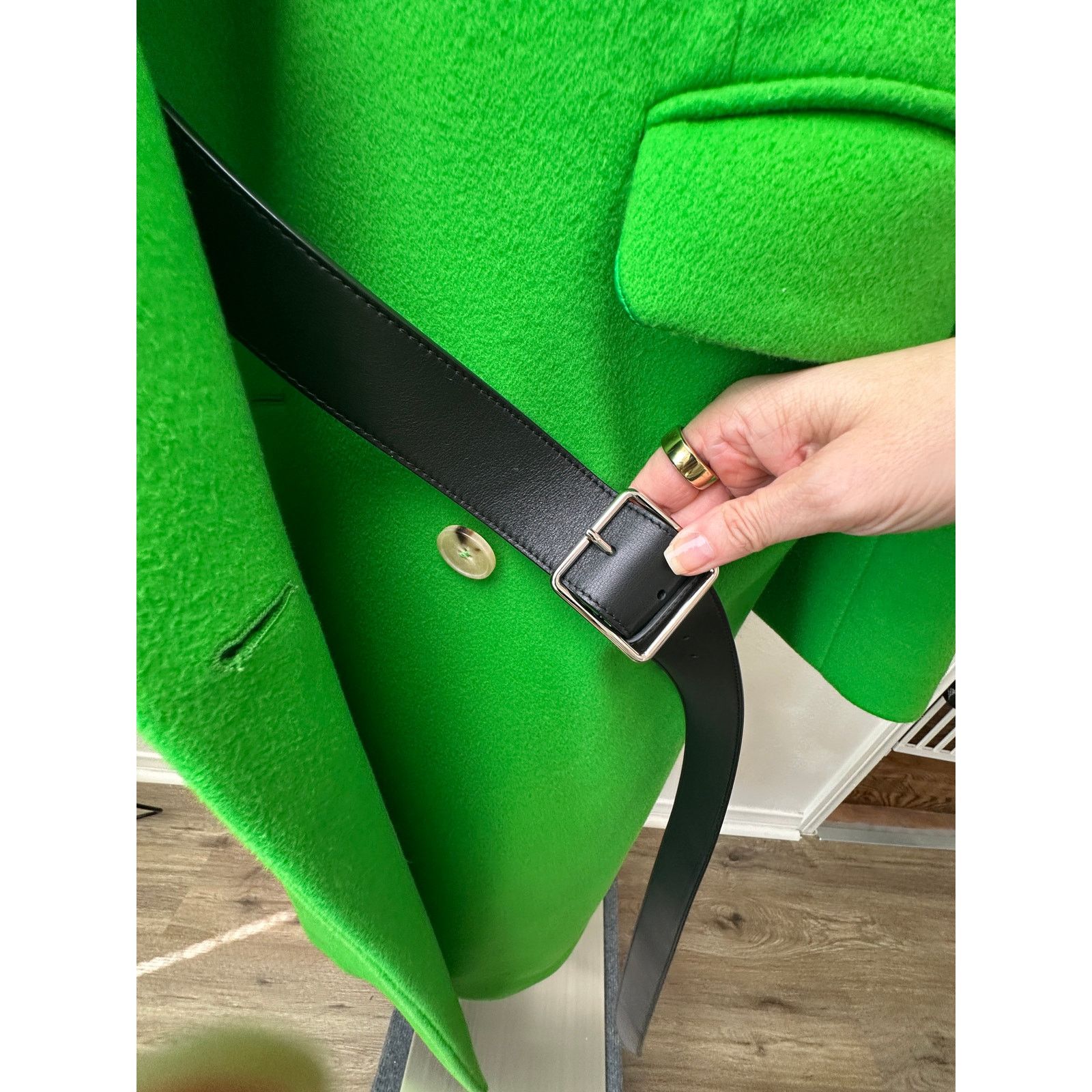 Alexander McQueen Alexander McQueen Lime Green Fitted Wool Coat Made in Italy Size M / US 6-8 / IT 42-44 - 3 Thumbnail