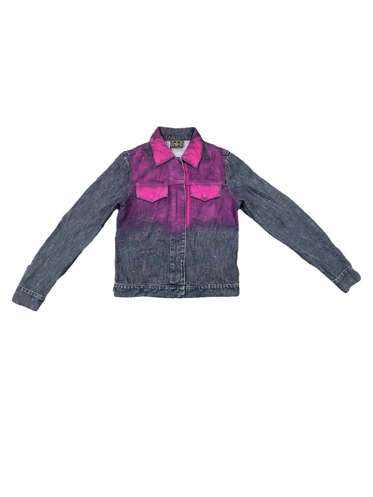 Fendi Fendi Electric Splattered Rare Denim Jacket Size S / US 4 / IT 40 - 5 Thumbnail