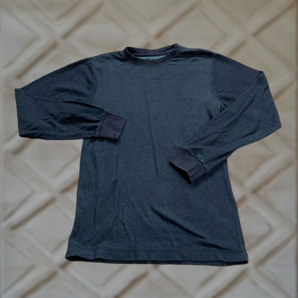 George George T-Shirt Men Small Navy Blue Long Sleeve Crew Neck Cotton Polyester Casual Tee Regular Fit Size US S / EU 44-46 / 1 - 1 Thumbnail