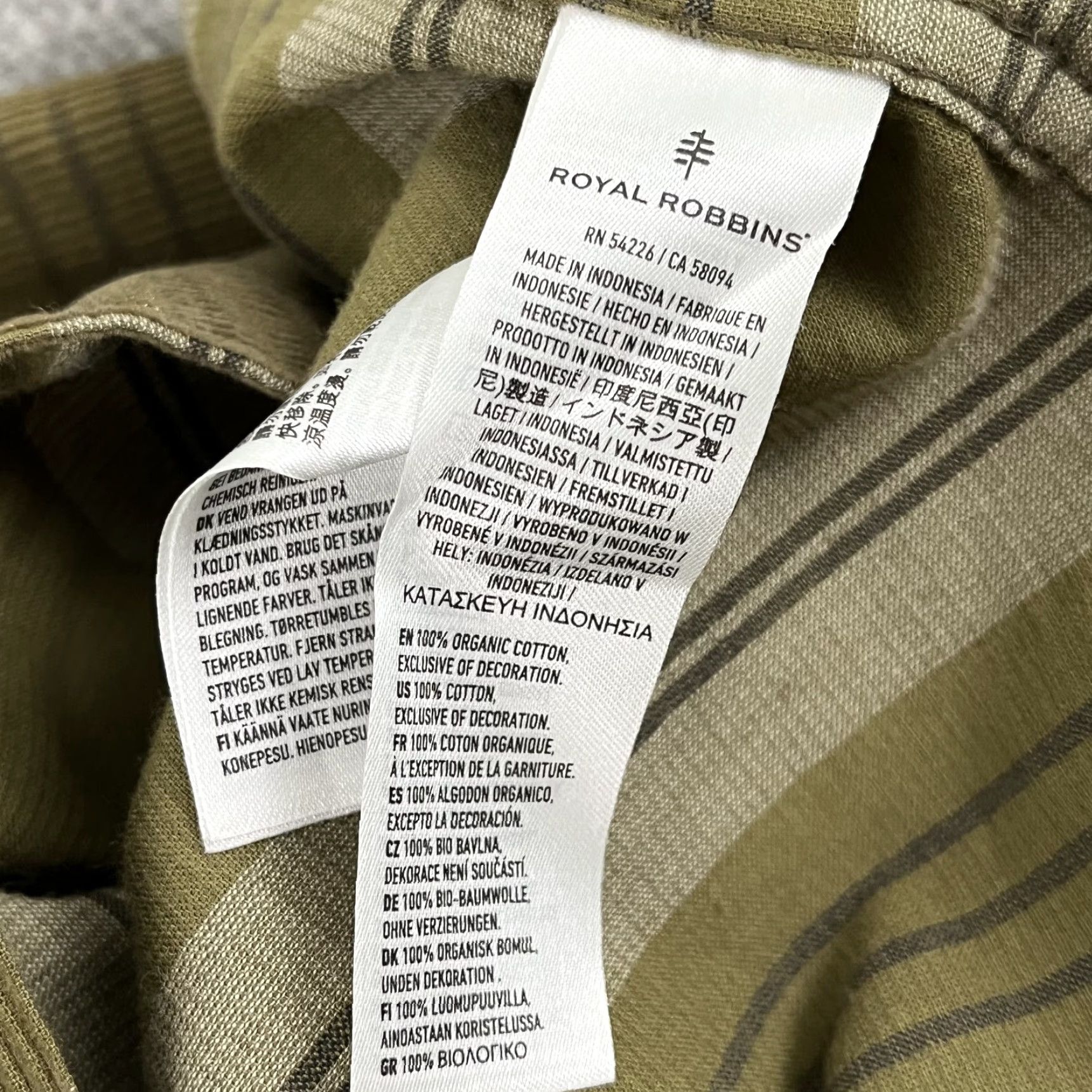 Royal Robbins Royal Robbins Shirt Mens Large Brown Green Striped Corduroy Button Up Hiking Size US L / EU 52-54 / 3 - 3 Thumbnail