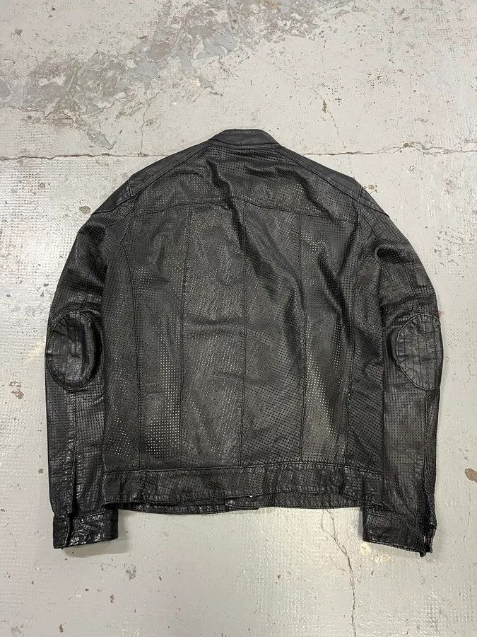 Giorgio Brato Giorgio Brato Black Perforated Leather Biker Jacket Size US M / EU 48-50 / 2 - 7 Thumbnail