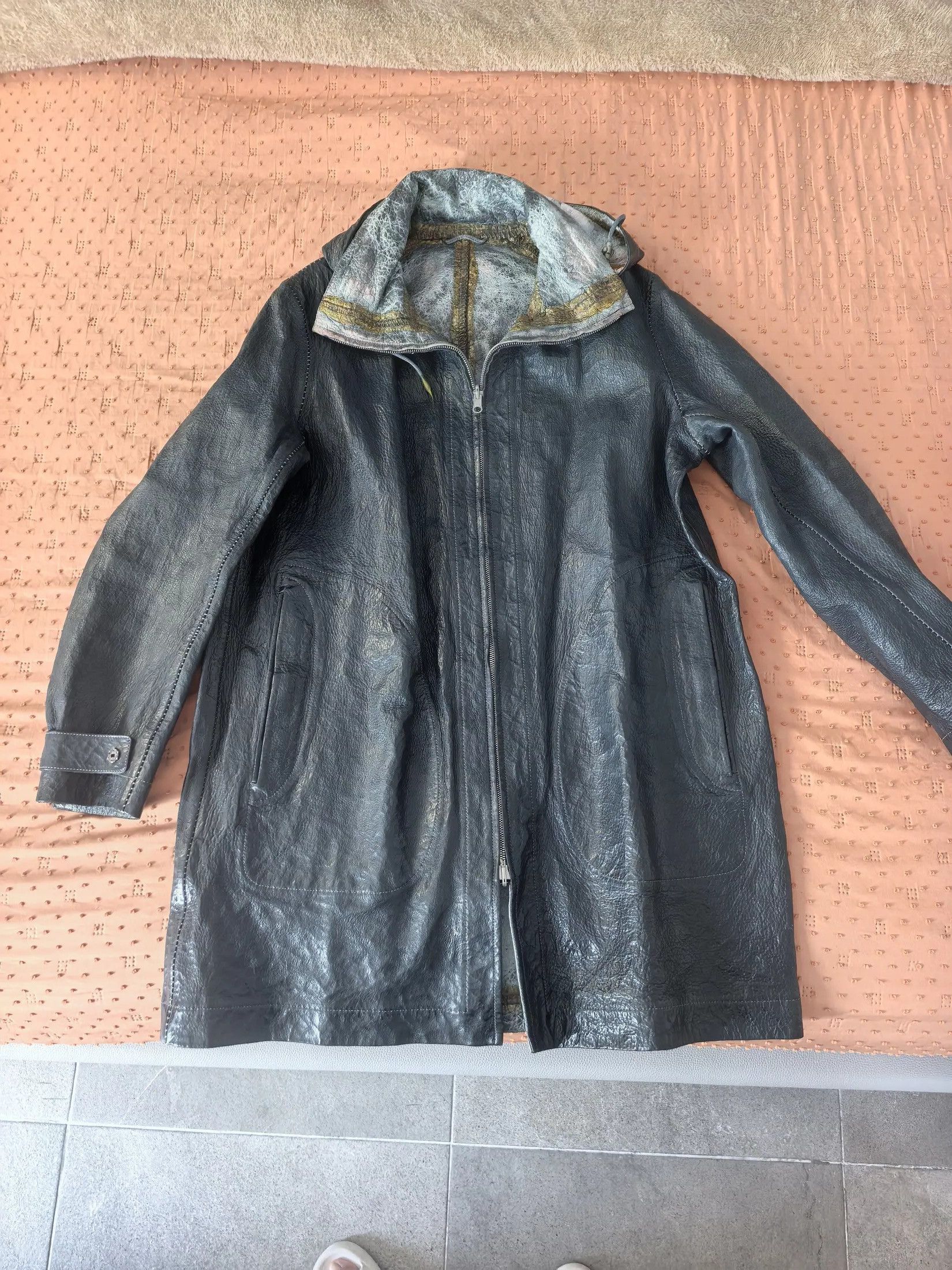 Carol Christian Poell CCP 'Rawhide' High Neck Caban Coat *ONE OF A