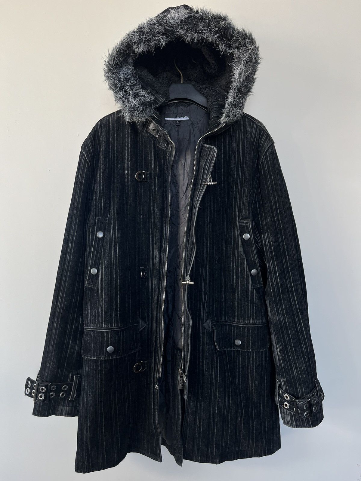 14th Addiction JAPANESE IN THE ATTIC FUR GOTHIC JACKET SEDITIONARIES PUNK Size US L / EU 52-54 / 3 - 6 Thumbnail