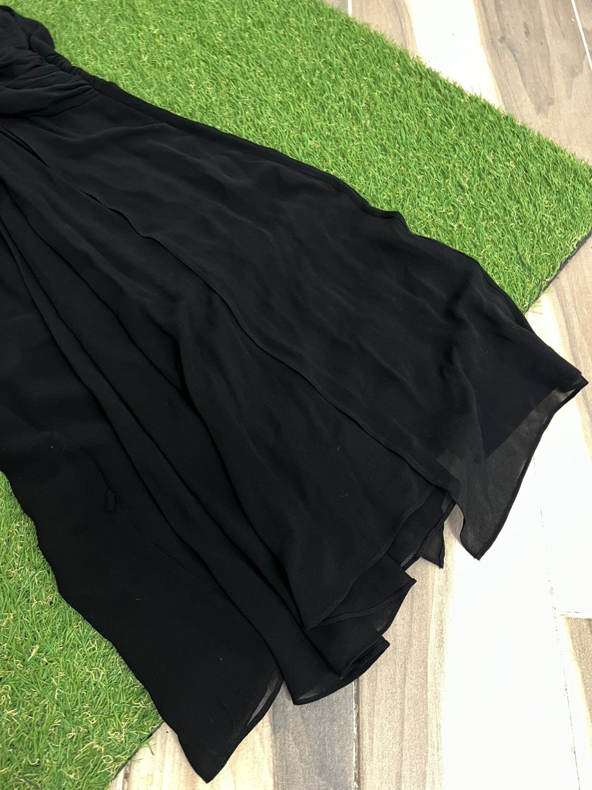 Allsaints All Saints Sheer Mesh Dress Draped Silk Size S / US 4 / IT 40 - 5 Thumbnail