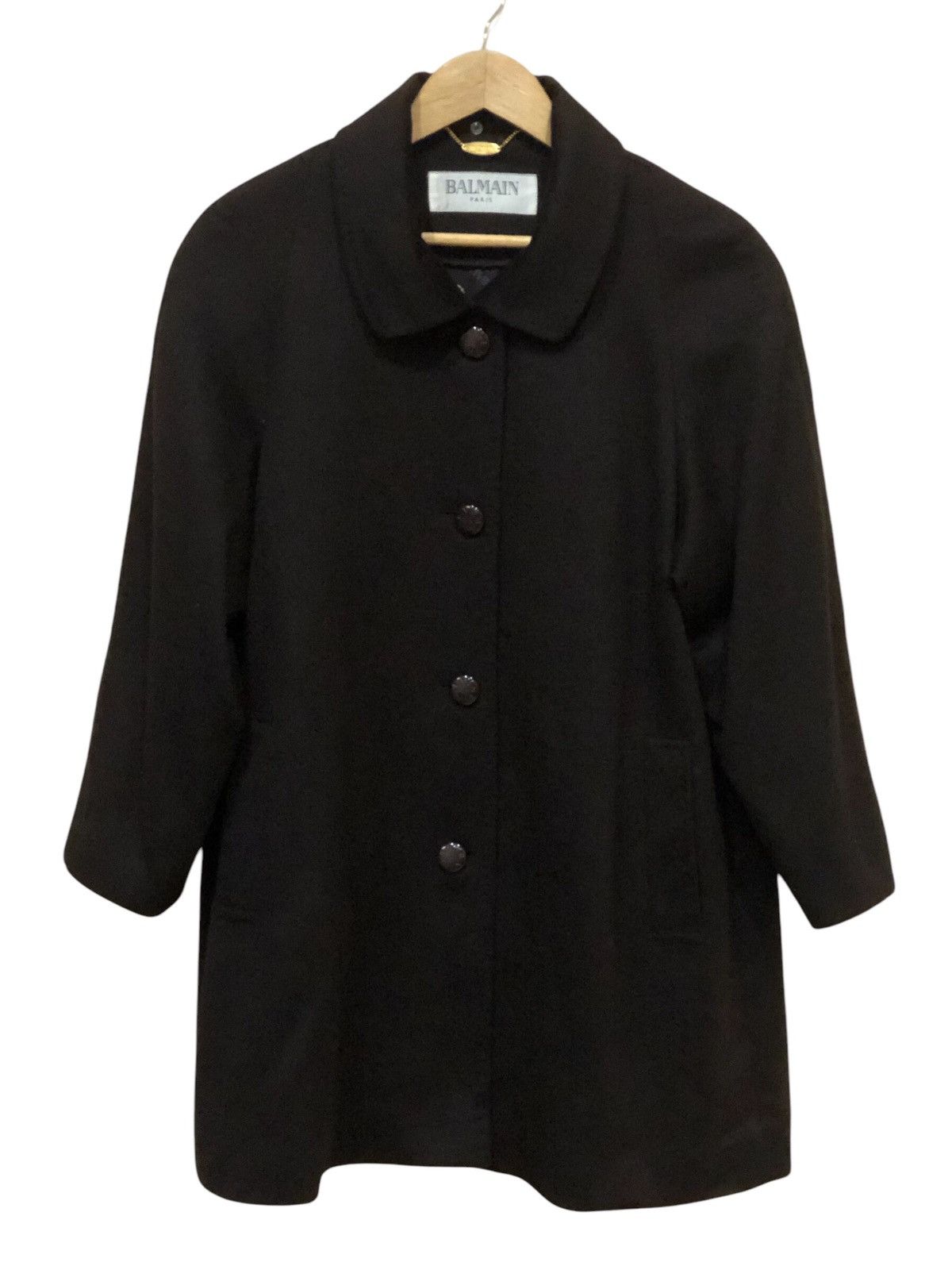 Balmain Balmain Mix Wool Coat Winter Loose Armpit Button Size M / US 6-8 / IT 42-44 - 1 Thumbnail