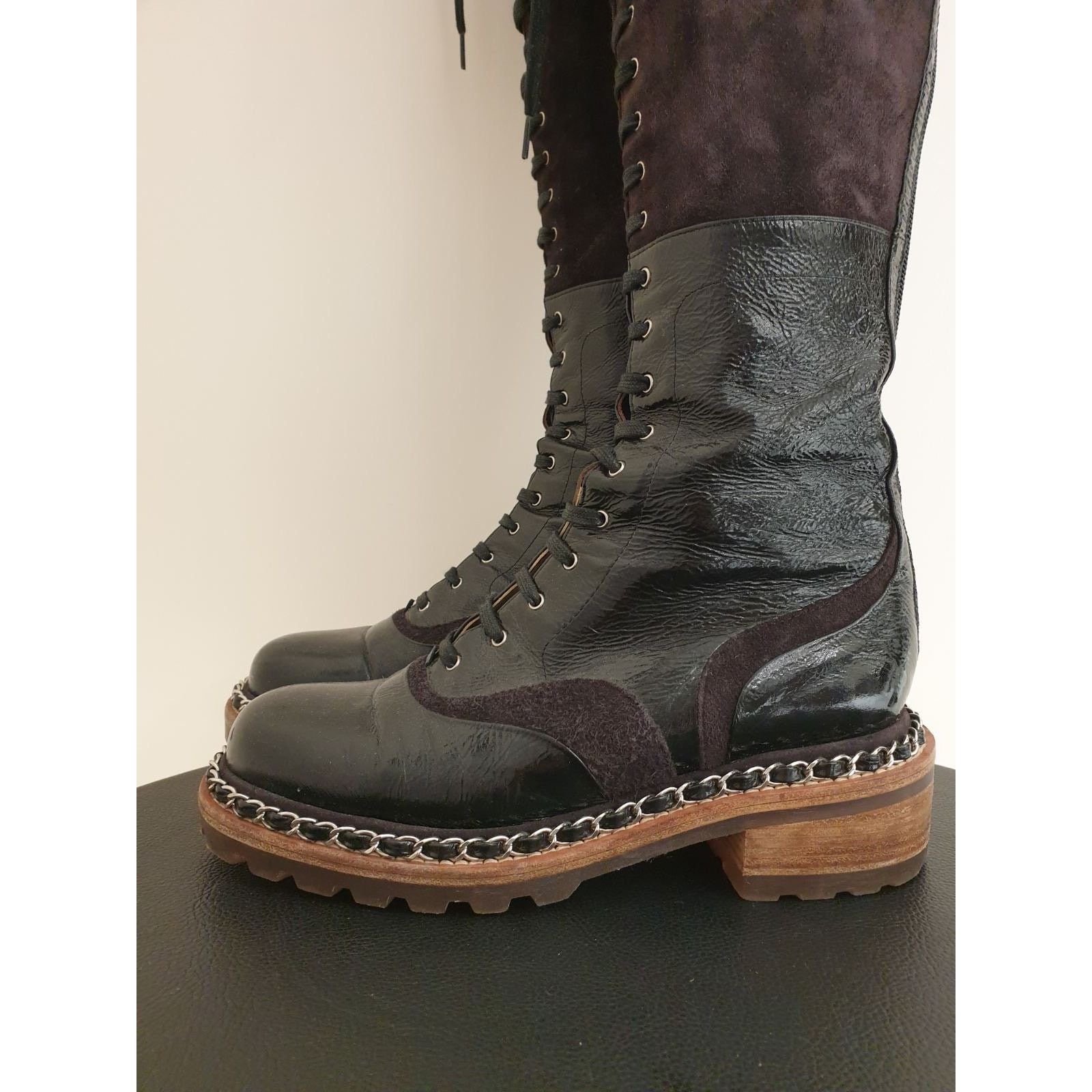 Chanel Chanel Paris-Salzburg Brown Suede Over-the-Knee Boots Sz.36 Size US 5 / IT 35 - 2 Thumbnail