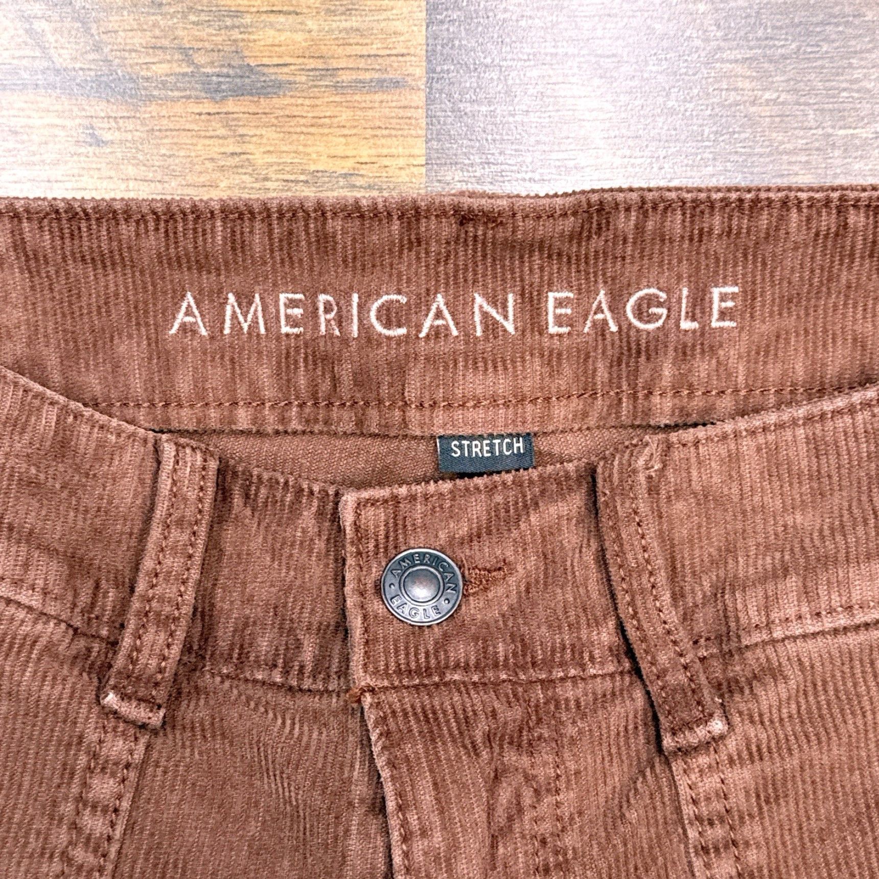 American Eagle Outfitters VINTAGE American Eagle Outfitters America Eagle Super Hi Rise Flare Pants Womens 2 Brown Corduroy High Rise 30.5 in inseam Black? Size 26" / US 2 / IT 38 - 4 Thumbnail
