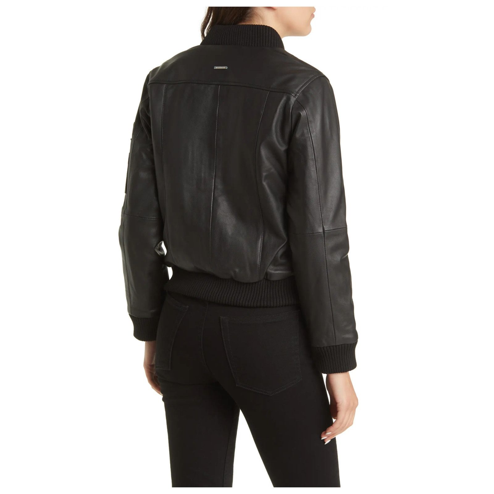Deadwood Deadwood Recycled Lambskin Leather Bomber Jacket Size Large Size L / US 10 / IT 46 - 3 Thumbnail