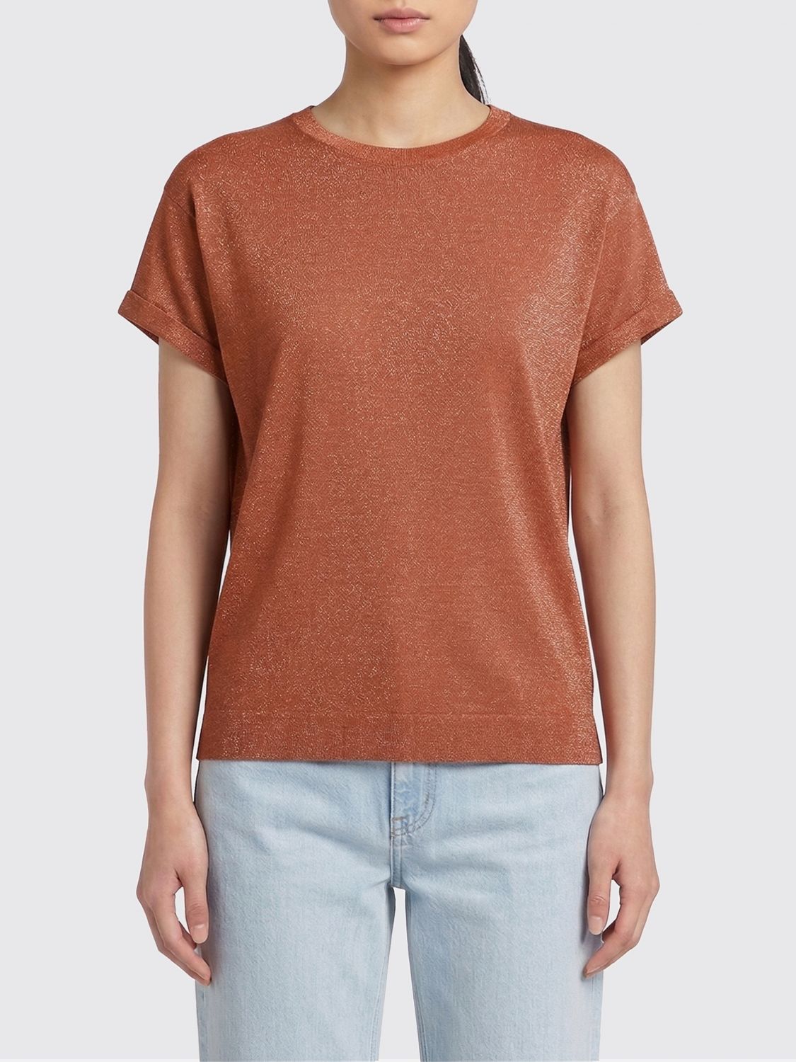Brunello Cucinelli Brunello Cucinelli T-Shirt Woman Brick Red Size M / US 6-8 / IT 42-44 - 1 Thumbnail