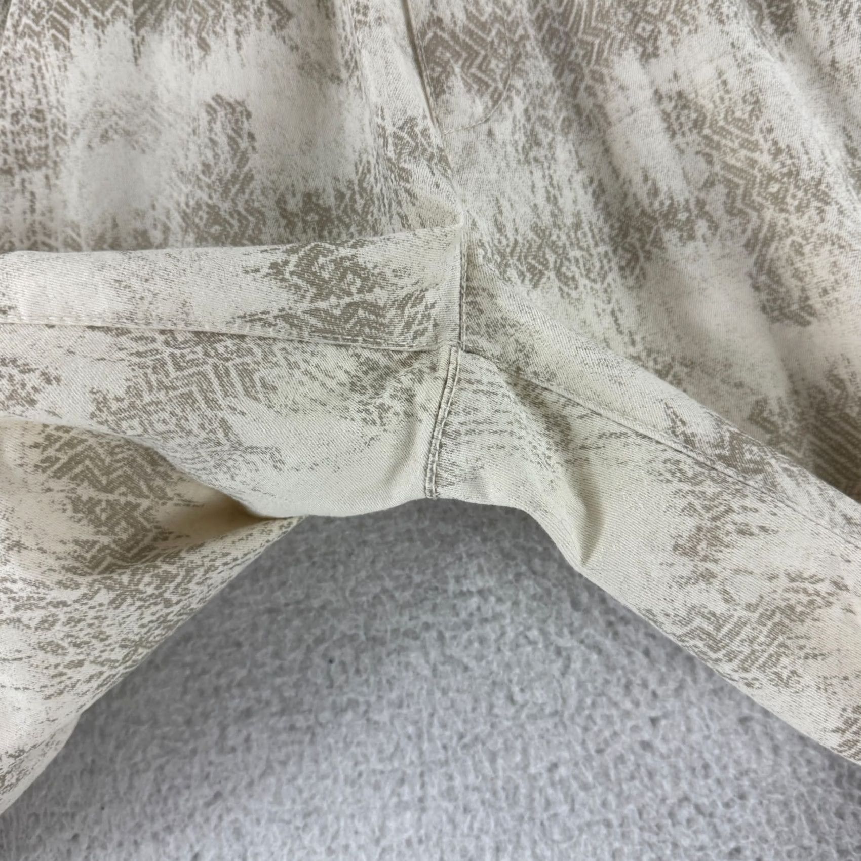 Vintage Bevy Flog Dafna Pants Womens Size 26 White Print Pull On Skinny Leg Trousers Size 26" / US 2 / IT 38 - 5 Thumbnail