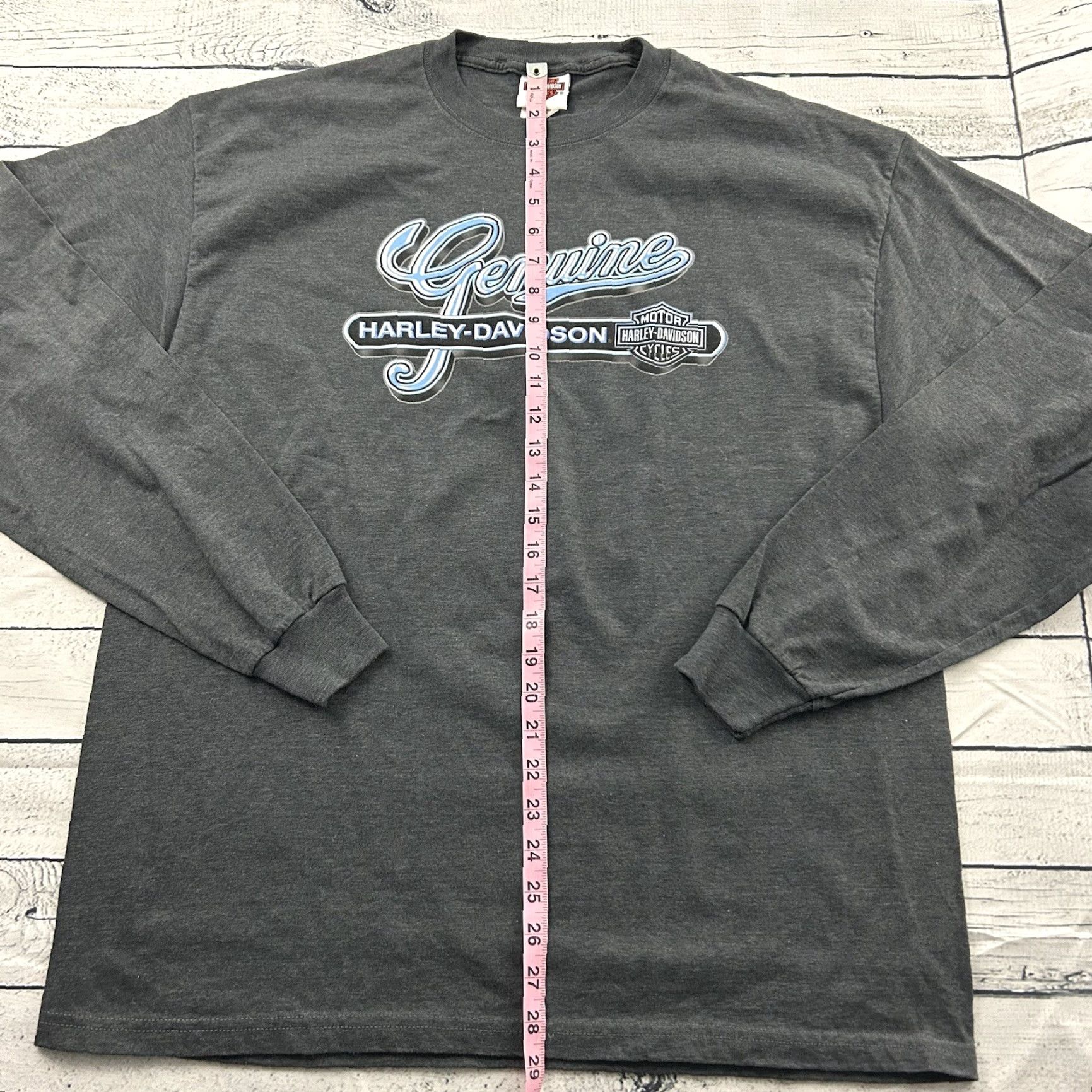 Harley Davidson Harley-Davidson Long Sleeve T Shirt Men XL Gray Motorcycle Shirt Size US XL / EU 56 / 4 - 3 Thumbnail
