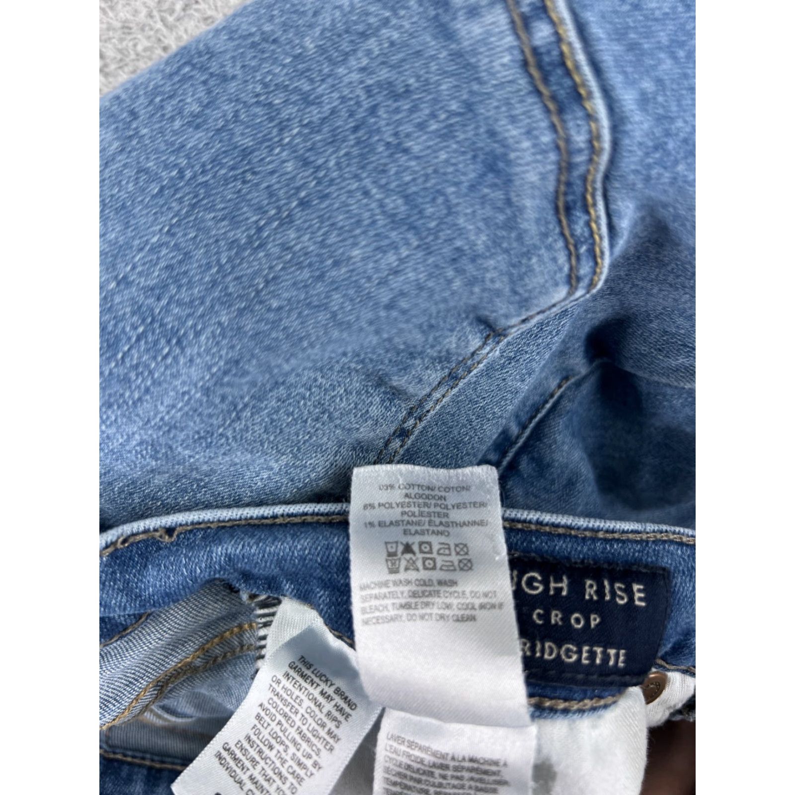Lucky Brand Lucky Brand Jeans Women's 8 Blue Denim Bridgette Skinny Crop Distressed Cropped 5-Pocket Denim Jeans Size 30" / US 8 / IT 44 - 4 Thumbnail
