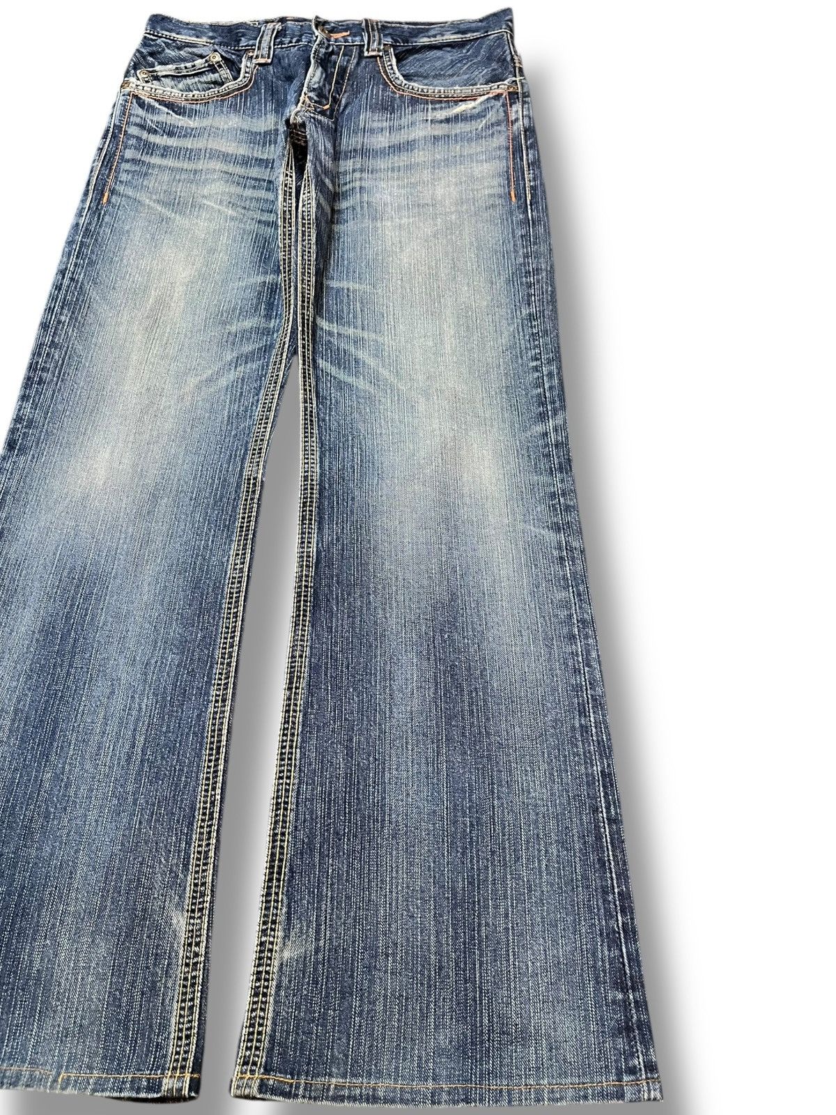 Edwin Vintage Edwin XV-S Flare Whiskers Buckle Belt Denim Size US 31 - 4 Thumbnail