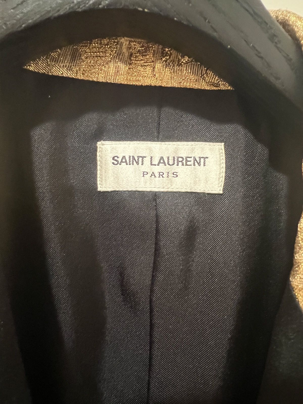 Saint Laurent Paris Gold Saint Laurent Hedi Blazer SAMPLE Size 38L - 15 Thumbnail