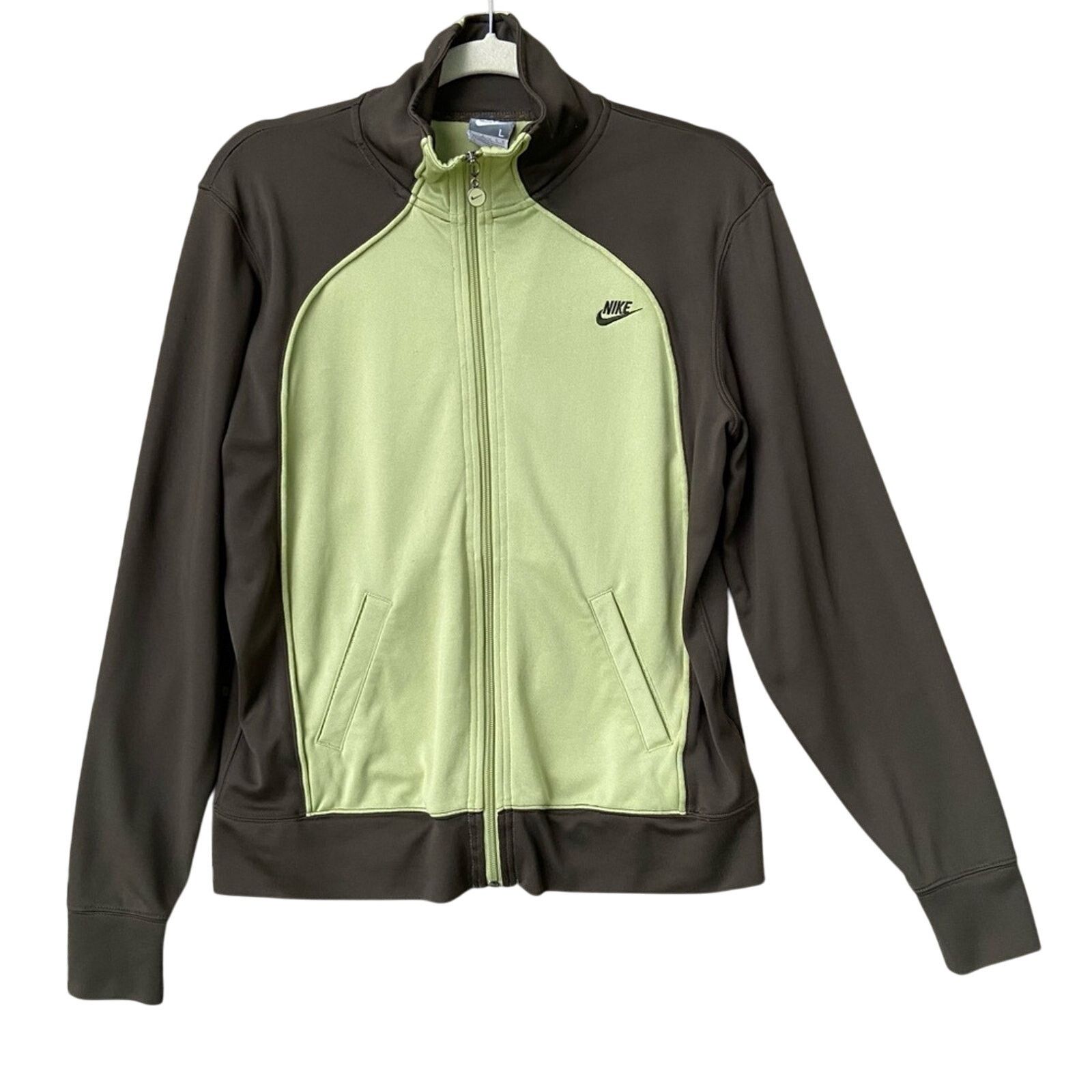 Nike Nike Womens Large Polyester Full Zip Gray Athletic Jacket Size L / US 10 / IT 46 - 1 Thumbnail