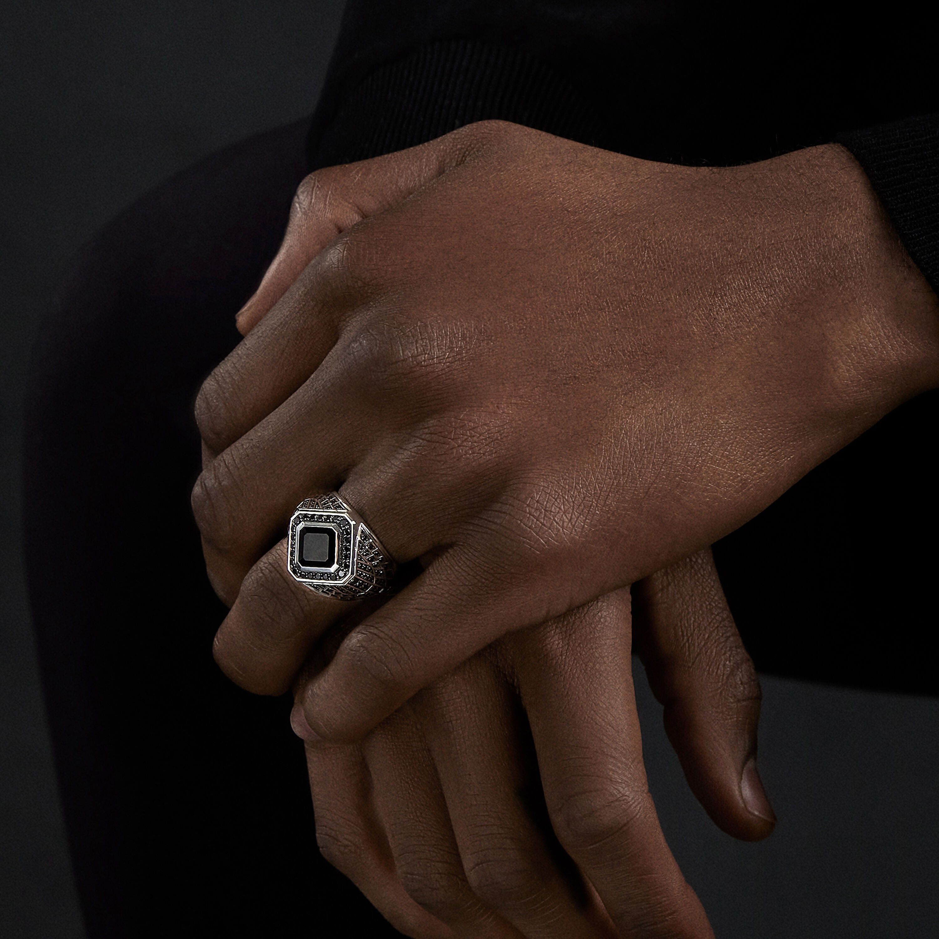 David Yurman o1w1db11025 R25784M /Size 6 /Rings in Silver/Black Size ONE SIZE - 2 Thumbnail