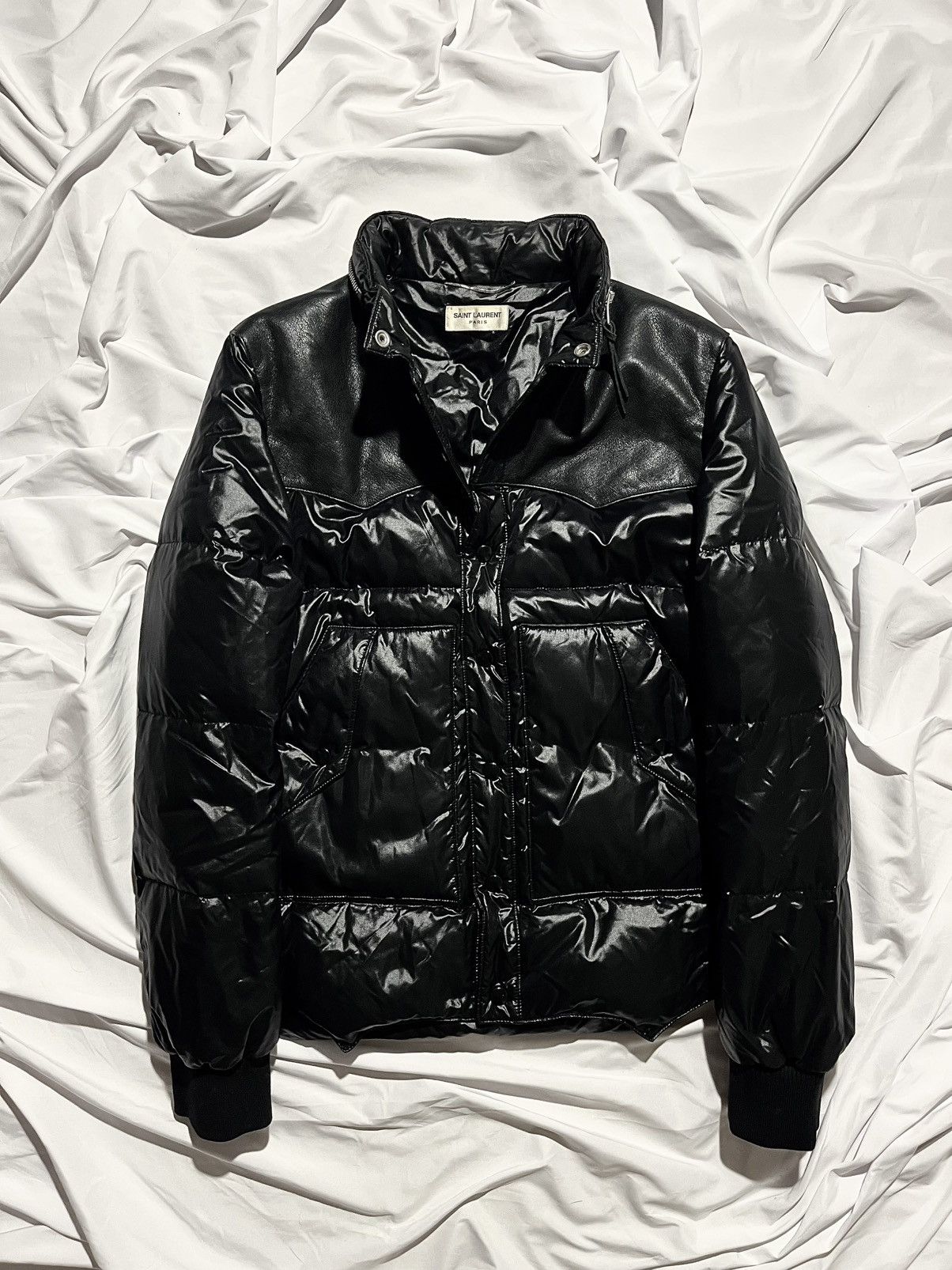 Hedi Slimane × Saint Laurent Paris Saint Laurent Paris FW2013 Leather Glossy Puffer By Hedi Size US M / EU 48-50 / 2 - 1 Thumbnail