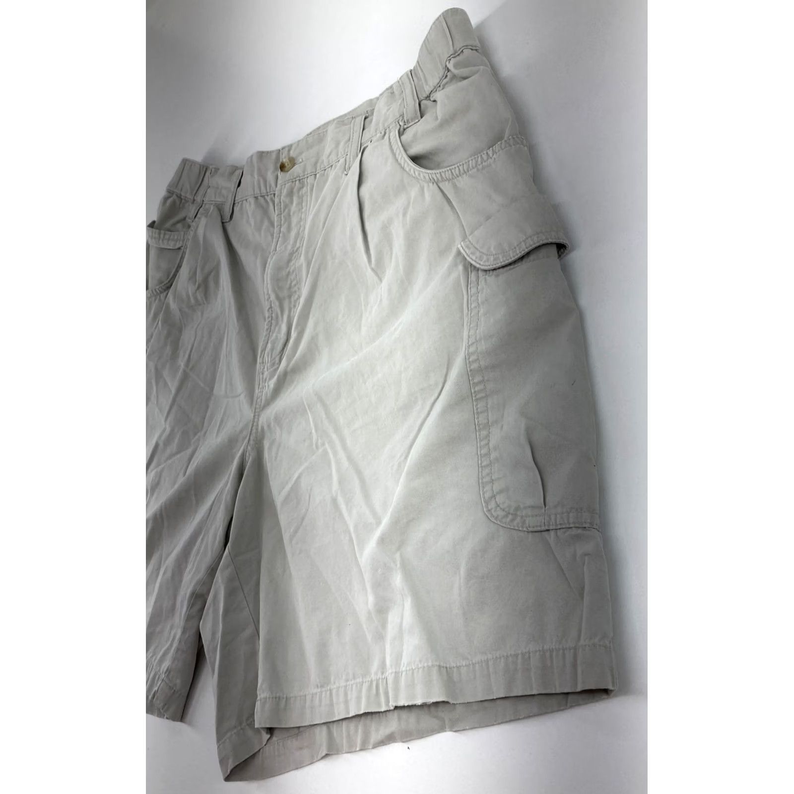 Vintage Columbia Men Cargo Shorts Light Weight Size 38 Beige Regular Inseam 10in Casual Cotton Front Flat Front Belt Loops Pocket Cargo Summer Fall Spring Size US 36 / EU 52 - 3 Thumbnail