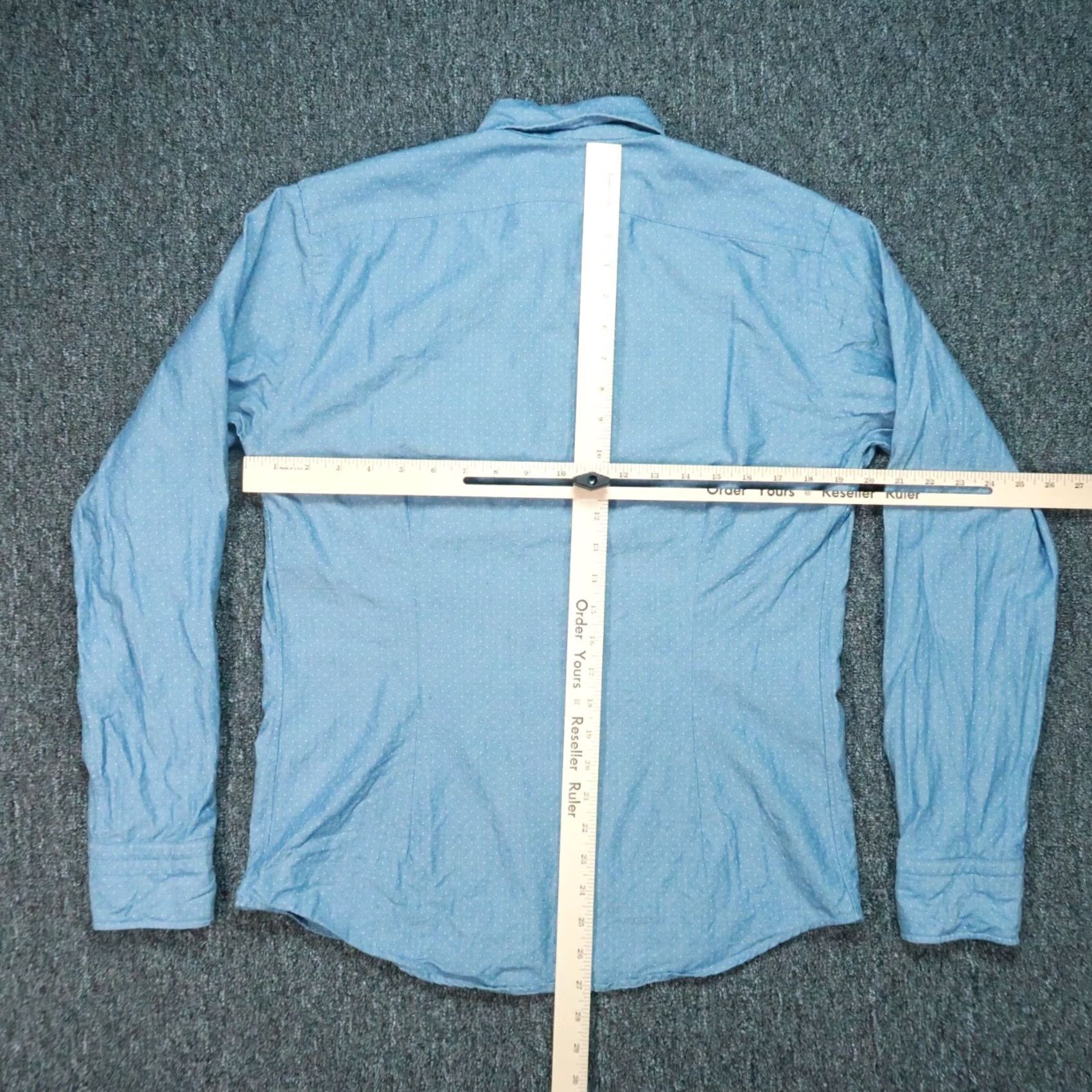 Eton VINTAGE Eton Shirt Mens Medium Blue Slim Fit Polka Dot Long Sleeve Button Up Size US M / EU 48-50 / 2 - 4 Thumbnail