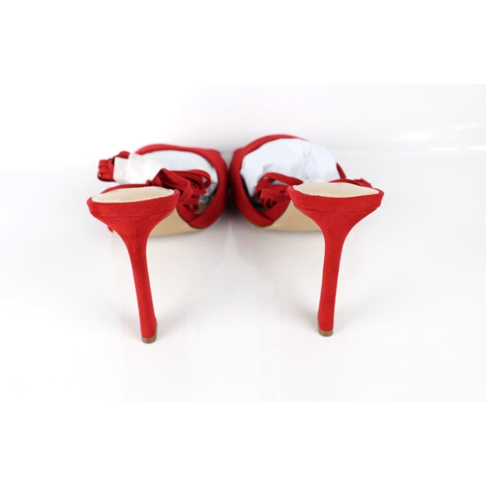 Vintage ShoeDazzle Women's Salma Sandals Size 12 Salsa Red Heeled Sandal Size US 12 / IT 42 - 5 Thumbnail