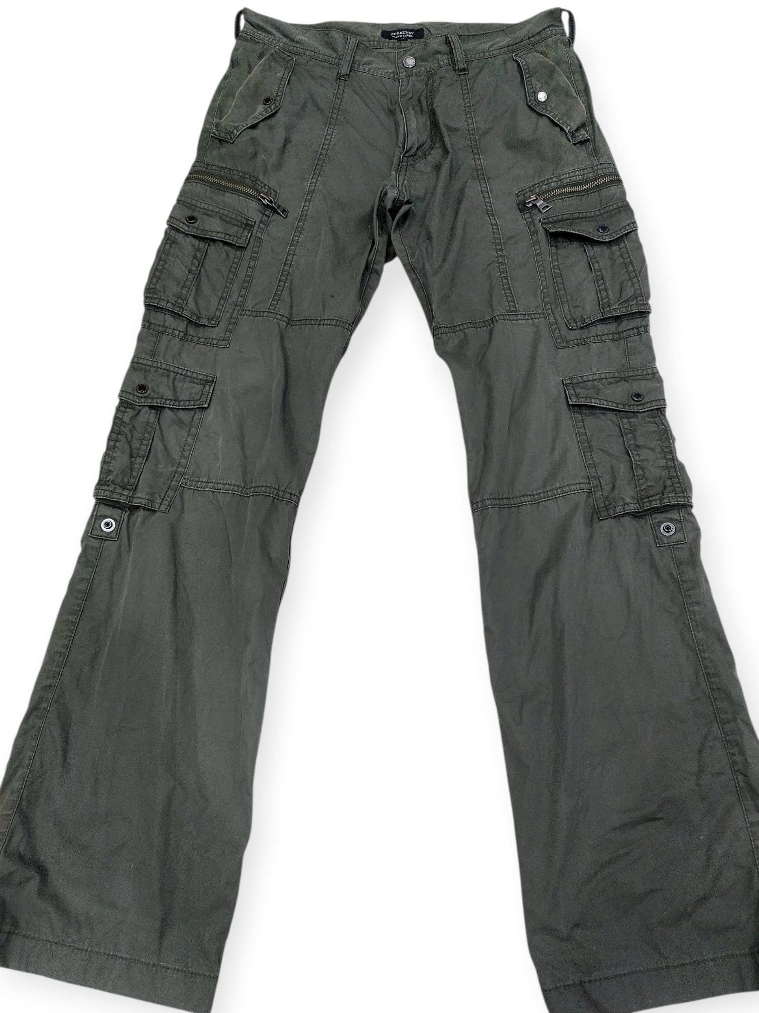 Burberry Japanese Y2K Burberry Black Label Multipocket Cargo Pants Size US 30 / EU 46 - 12 Thumbnail