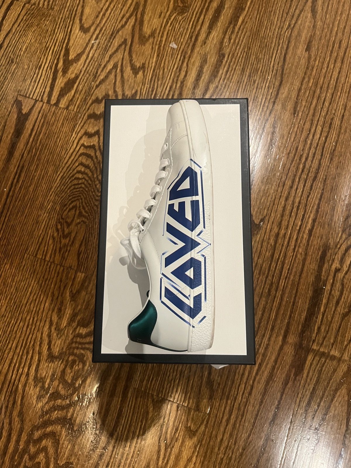 Gucci Gucci Ace “LOVED” Sneaker Size US 11 / EU 44 - 4 Thumbnail