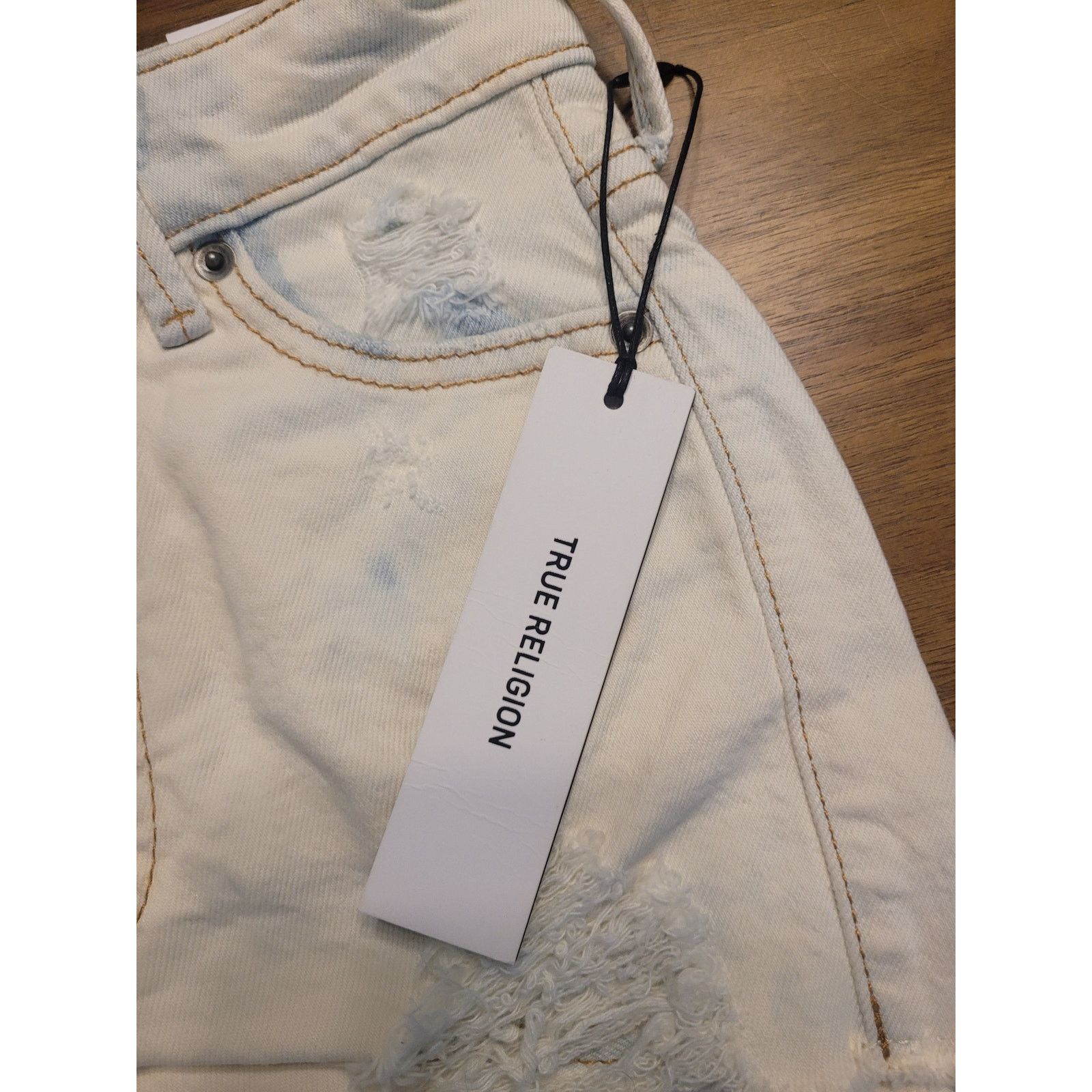 True Religion True Religion HR Acid Wash Shorts 24 NWT Thrashed Destroyed Size 24" / US 00 / IT 34 - 4 Thumbnail