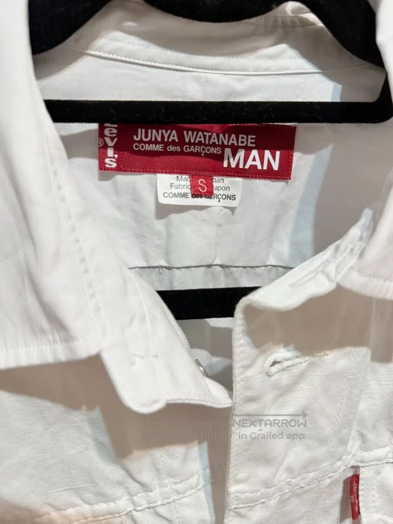 Junya Watanabe Junya Watanabe White cotton lapel long-sleeve linen mixed Size US S / EU 44-46 / 1 - 3 Thumbnail