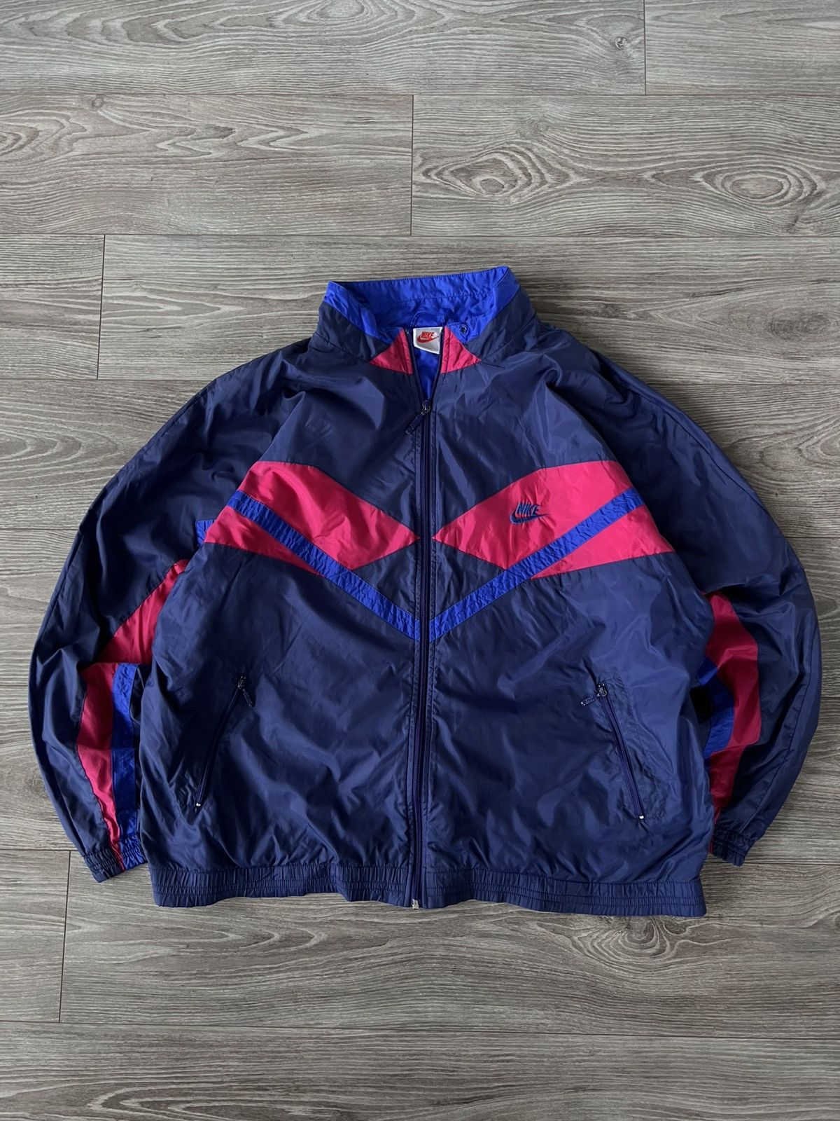 Nike × Vintage ‼️Vintage Nike Archival 90s Windbreaker Olympic Zip Jacket‼️ Size US XL / EU 56 / 4 - 1 Thumbnail