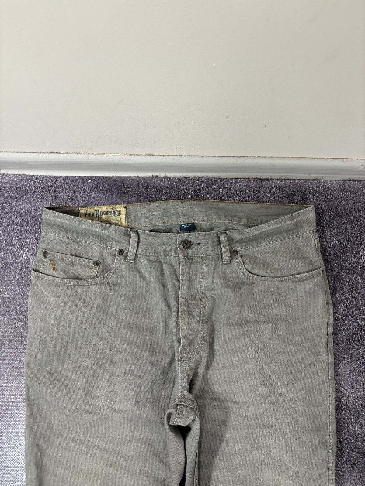 Polo Ralph Lauren Polo Ralph Lauren Men’s Gray Luxury Baggy Pants Jeans Size US 35 - 15 Thumbnail