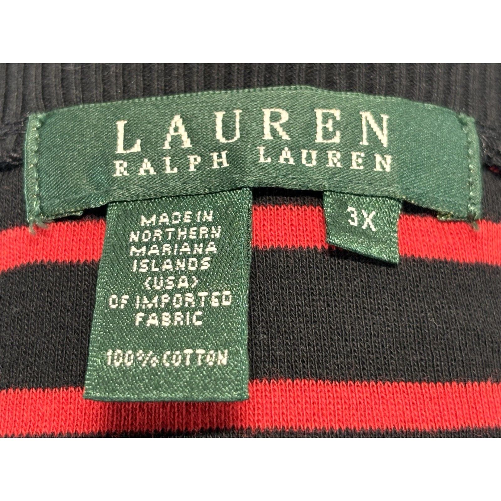 Ralph Lauren Lauren Ralph Lauren Boat Neck Shirt Sz 3X Plus Black Red Striped Gold Buttons Size XXL / US 16-18 / IT 52-54 - 6 Thumbnail