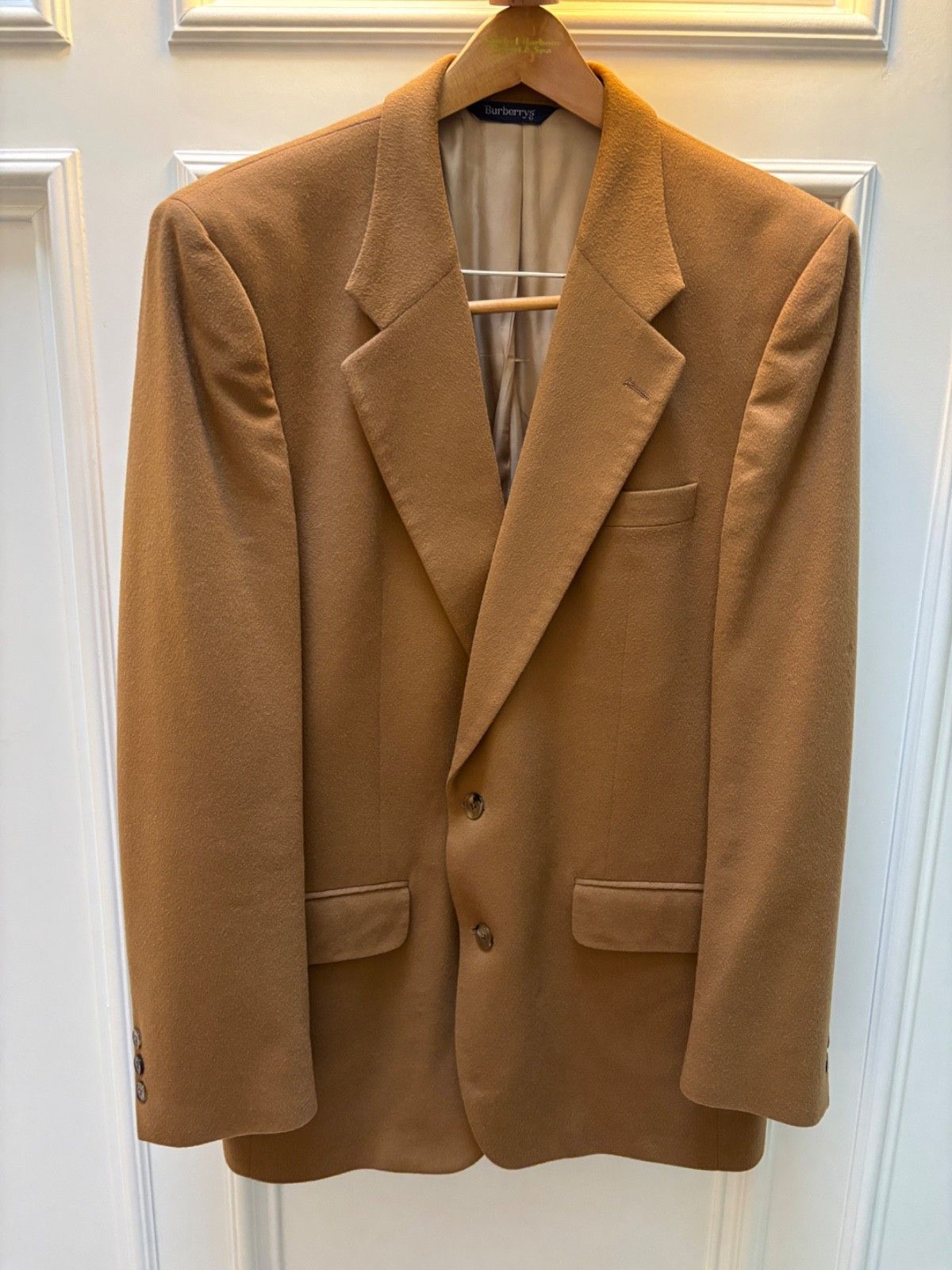 Burberry Vintage 'Burberrys' 100% Cashmere Blazer Camel Brown Size 44L - 1 Thumbnail