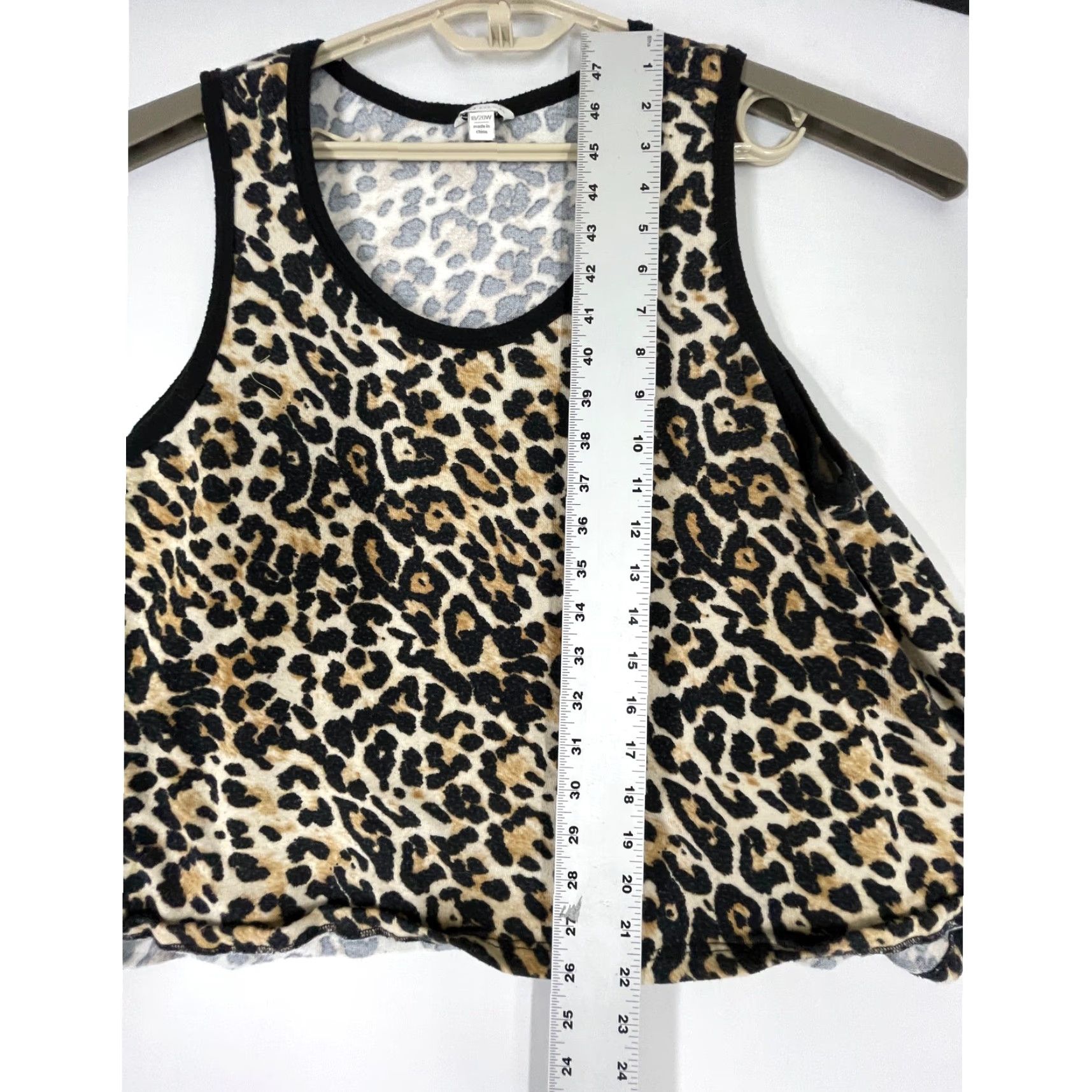 Vintage Cato Tank Top Womens Plus 18W Brown Black Cheetah Print Sleeveless Y2K Shirt Womens Size XXL / US 16-18 / IT 52-54 - 2 Thumbnail