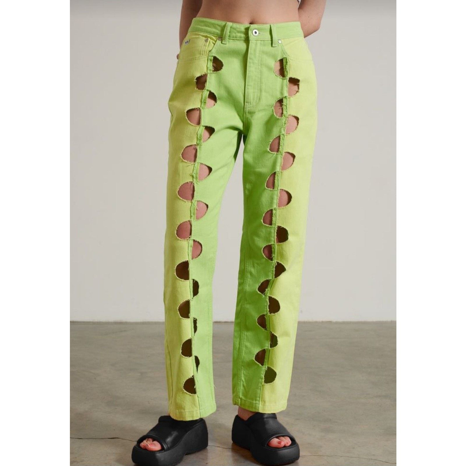 The Ragged Priest Ragged Priest CLACKER DAD JEAN neon green Size 28 Size 28" / US 6 / IT 42 - 2 Thumbnail