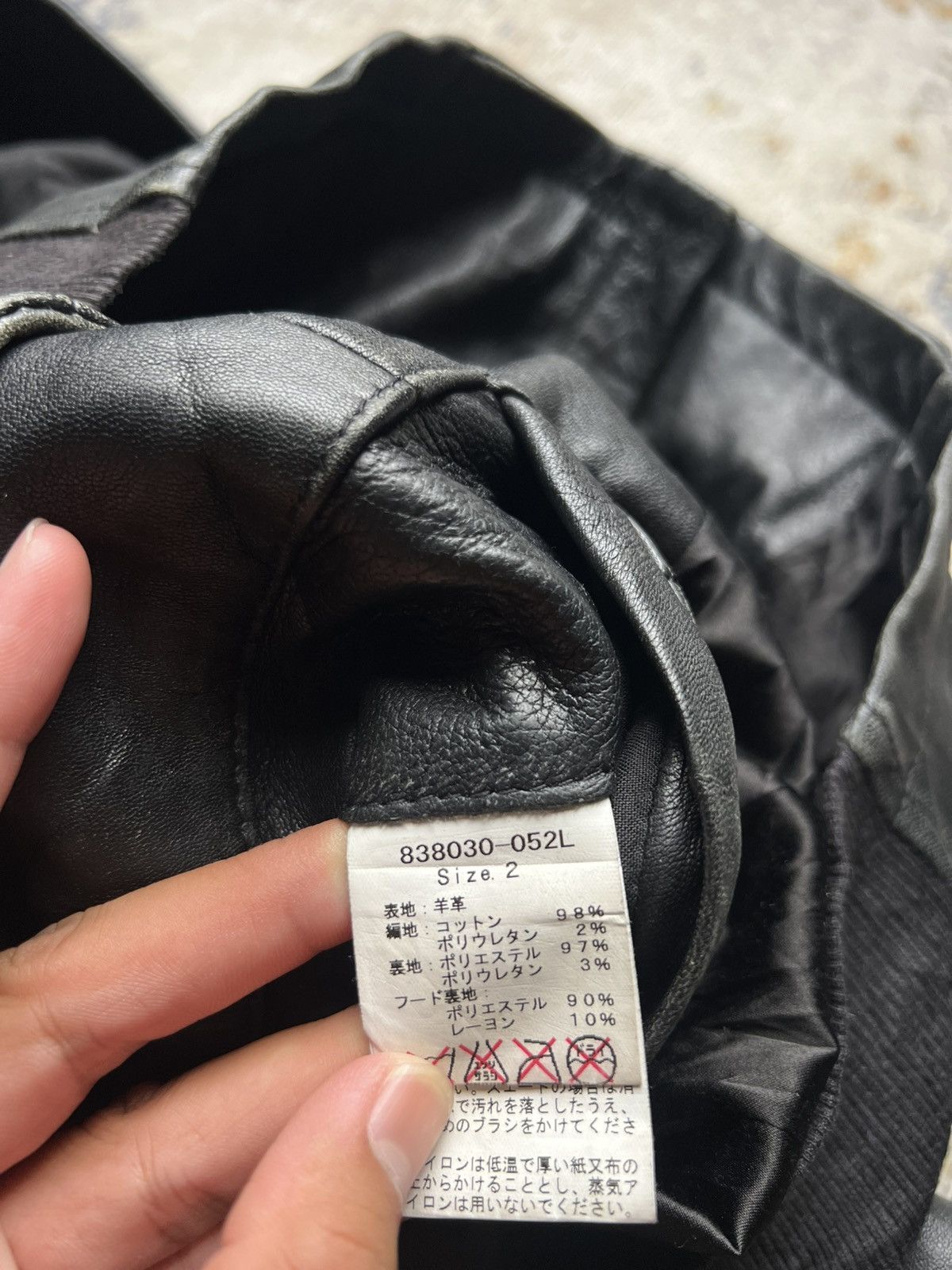 14th Addiction No Id Japan Leather Hybrid Bono Jacket Iswn Lgb Vkei Kmrii Size US M / EU 48-50 / 2 - 7 Thumbnail