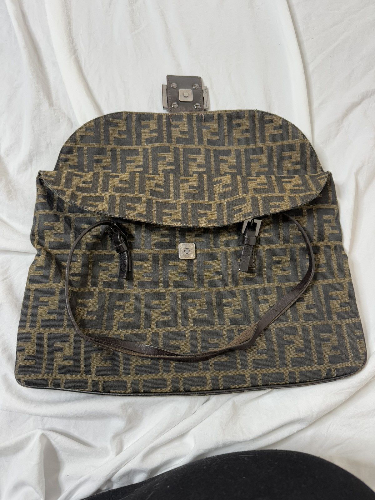 Fendi 🤎Iconic Fendi Zucca Monogram Tote with Leather Straps 🤎 Size ONE SIZE - 3 Thumbnail