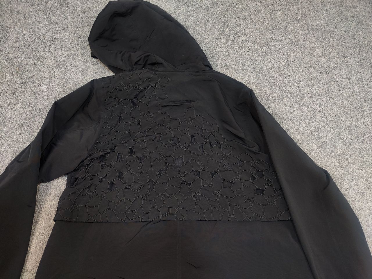 Lululemon LuluLemon Flower Patterned Hooded Parka Black Nylon Jacket Size L / US 10 / IT 46 - 16 Thumbnail