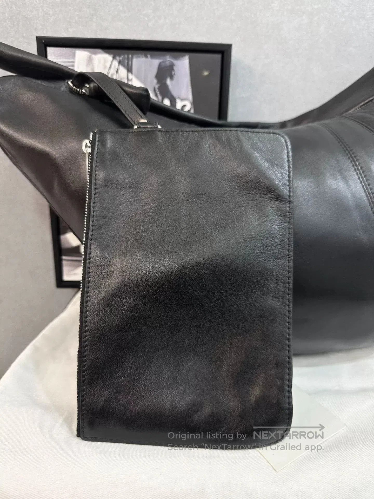 Lemaire Lemaire Large Black Sheepskin Croissant Bag. Size ONE SIZE - 4 Thumbnail