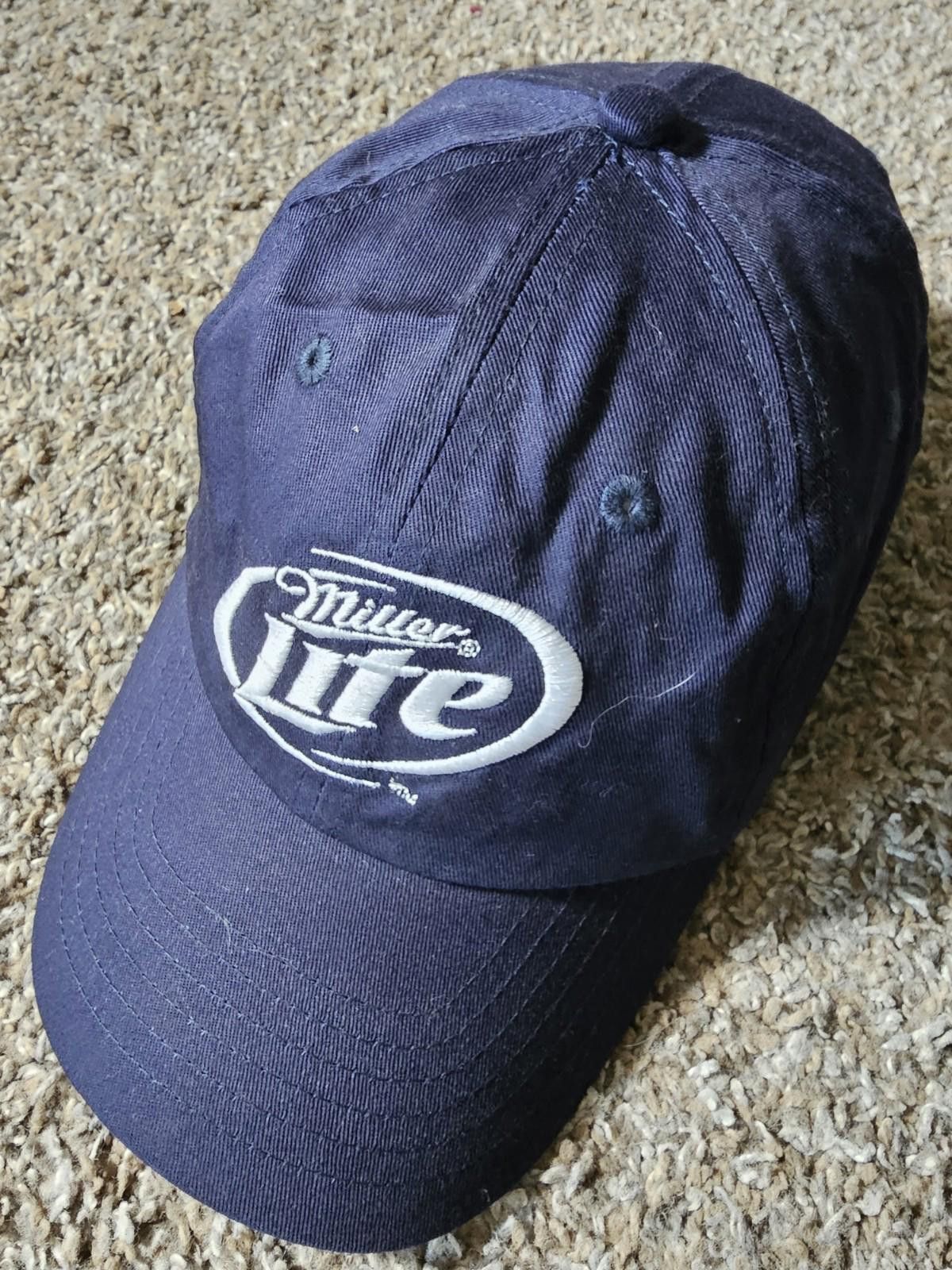 Peter Millar Miller Lite blue Adult Adjustable Baseball Strapback Hat Cap Size ONE SIZE - 1 Thumbnail