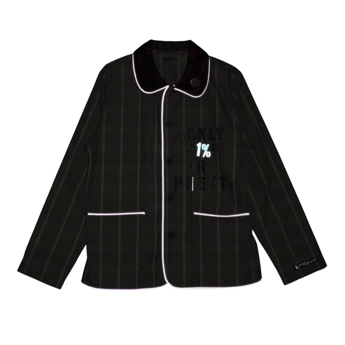 99%IS- Velvet collar plaid 1% shirt Size US M / EU 48-50 / 2 - 3 Thumbnail