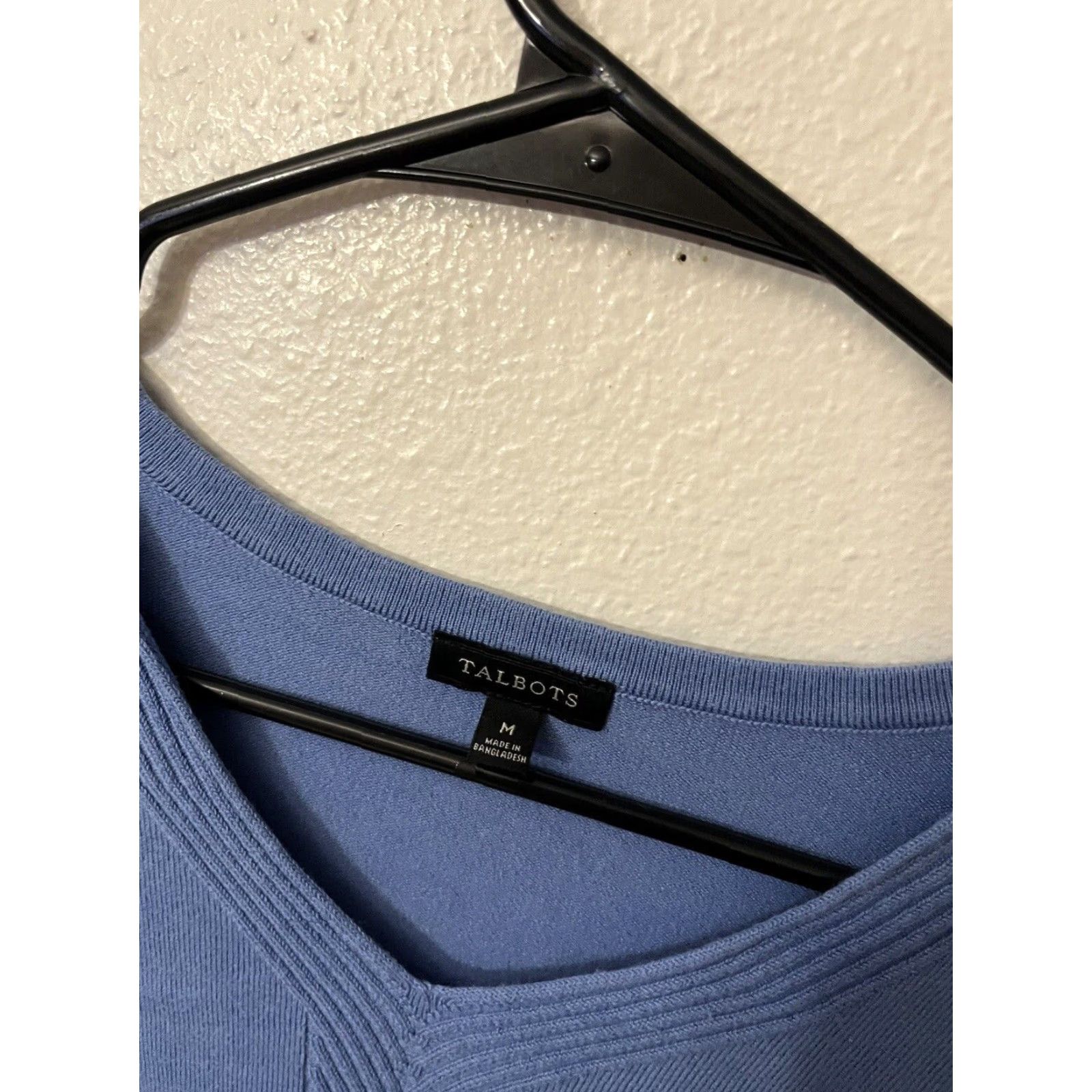 Talbots Talbots Pullover Sweater Women M Blue V-Neck Casual Knit Long Sleeve Button Size M / US 6-8 / IT 42-44 - 3 Thumbnail