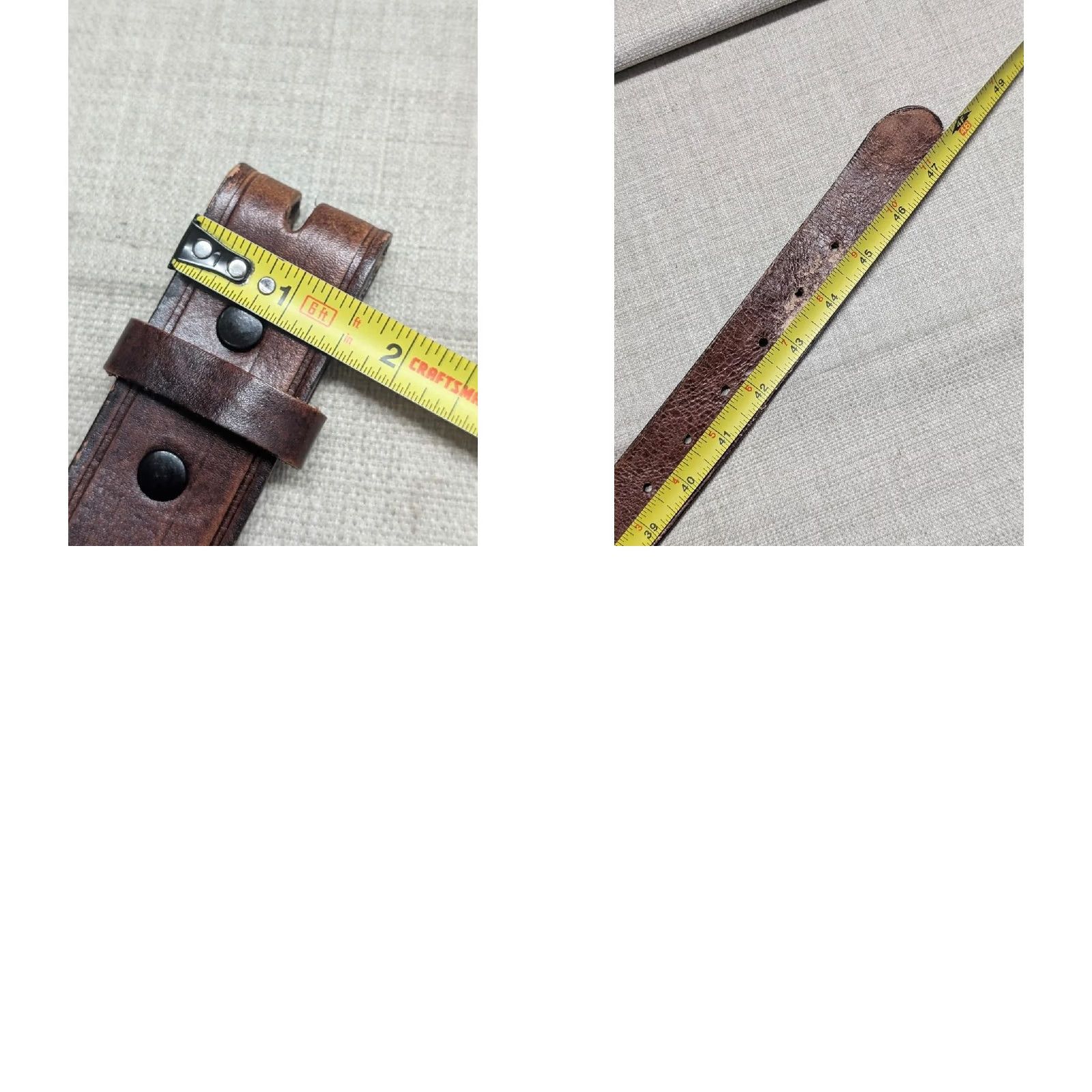 Vintage VINTAGE WESTERN Belt 42 brown BRAIDED leather SCORPION handcrafted buckle tooled Mens Size 42 - 8 Thumbnail