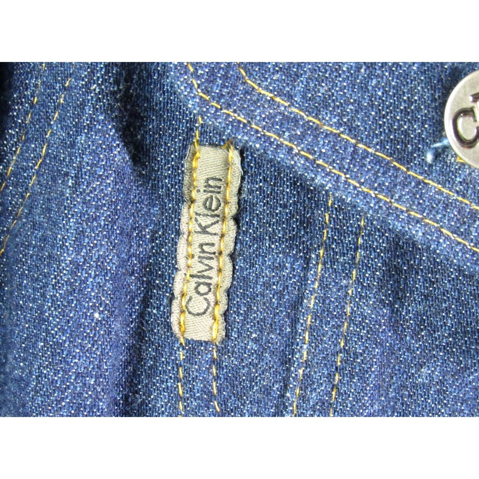 Calvin Klein Calvin Klein Patchwork Denim Jacket Women XS/Small Multicolor Casual Button Hook & Loop Jean Pockets Designer Size 26" / US 2 / IT 38 - 4 Thumbnail